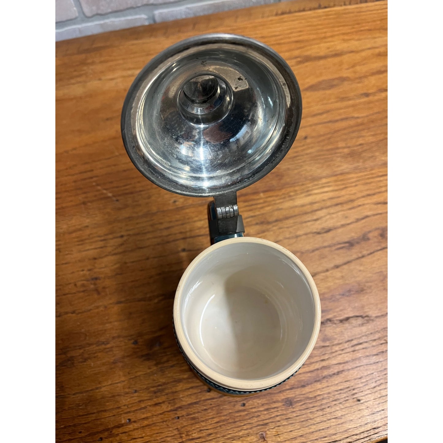 Mettlach Antique Vintage German Beer Stein 2271/1055 Pewter Lid 1/2L Old German