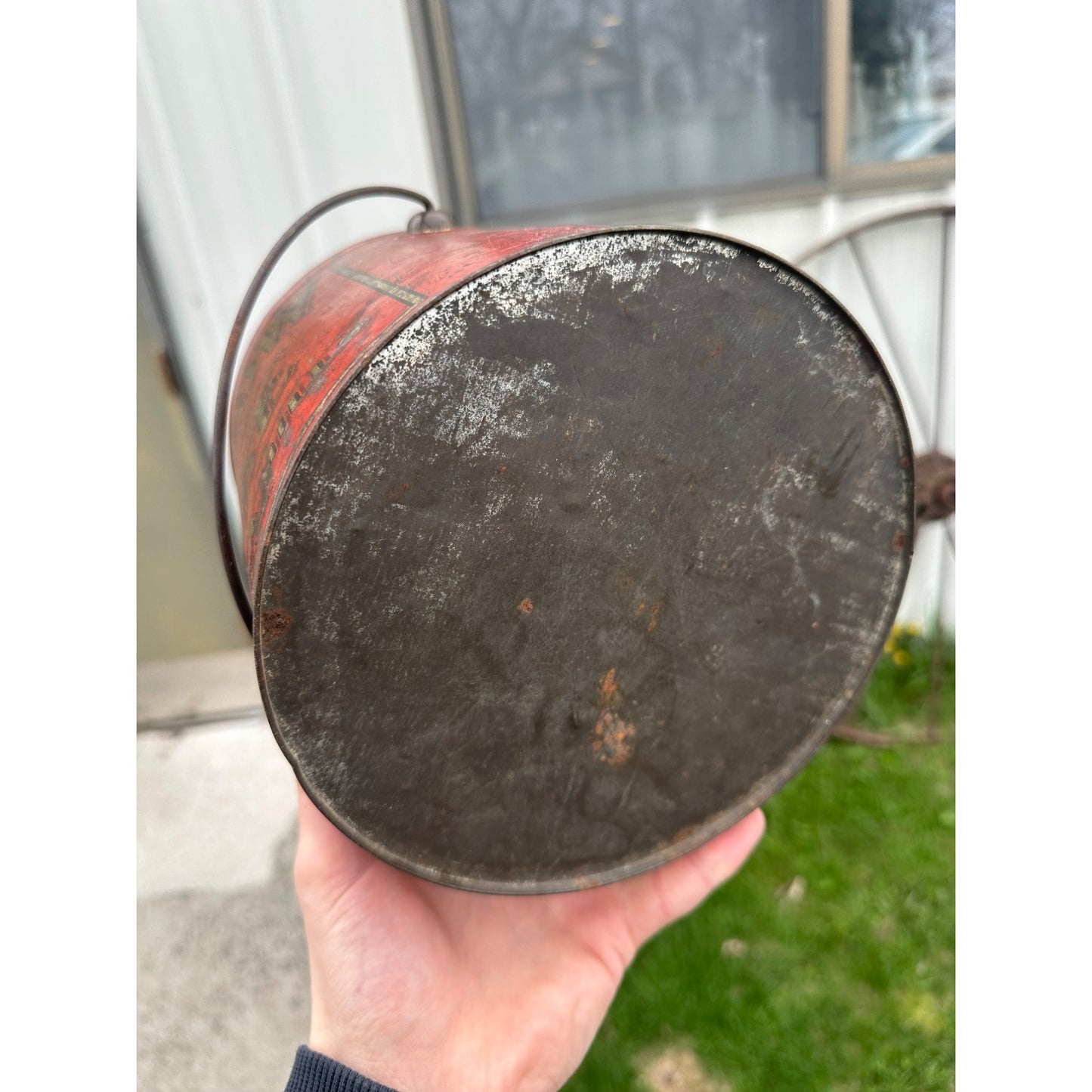 Antique After Glow Coffee Marshalltown Iowa 4lb Tin Pail Western Grocer Mills