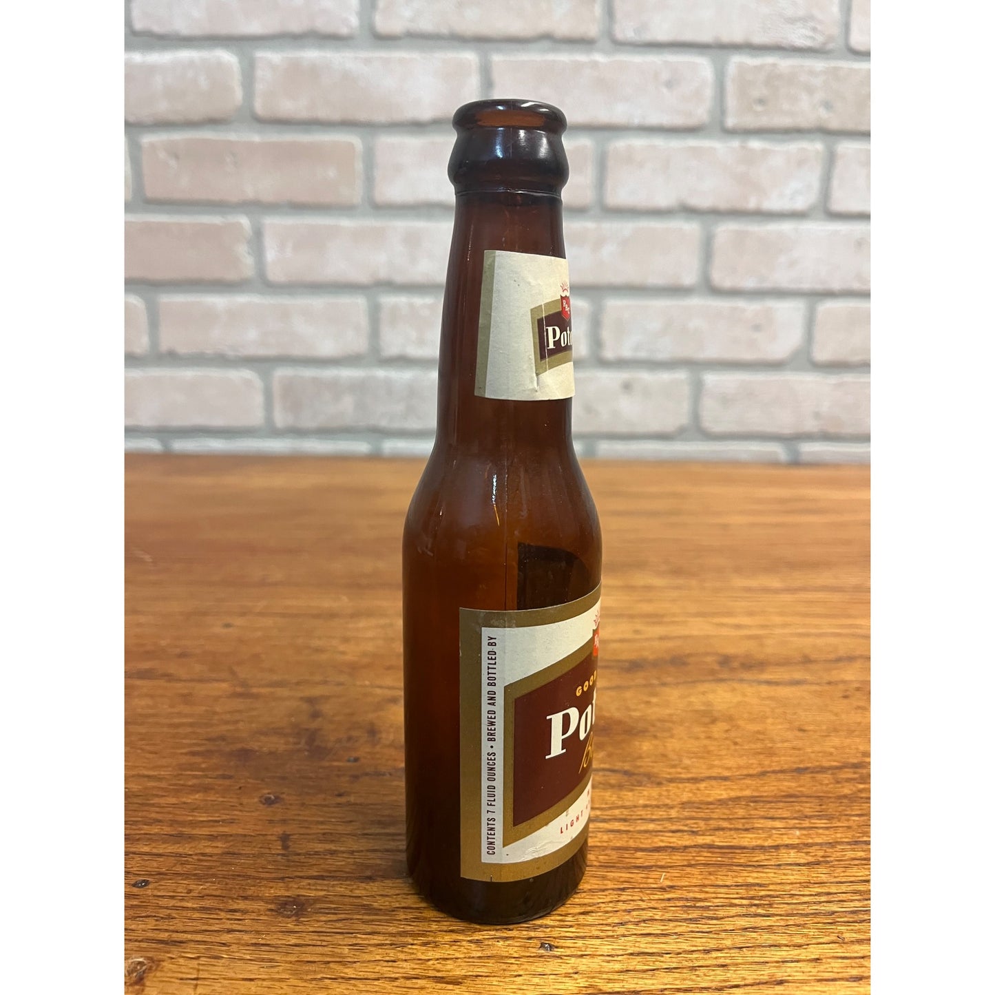 Vintage 1960s Good Old Potosi Beer 7 Oz Paper Label Bottle Wisconsin Wis WI