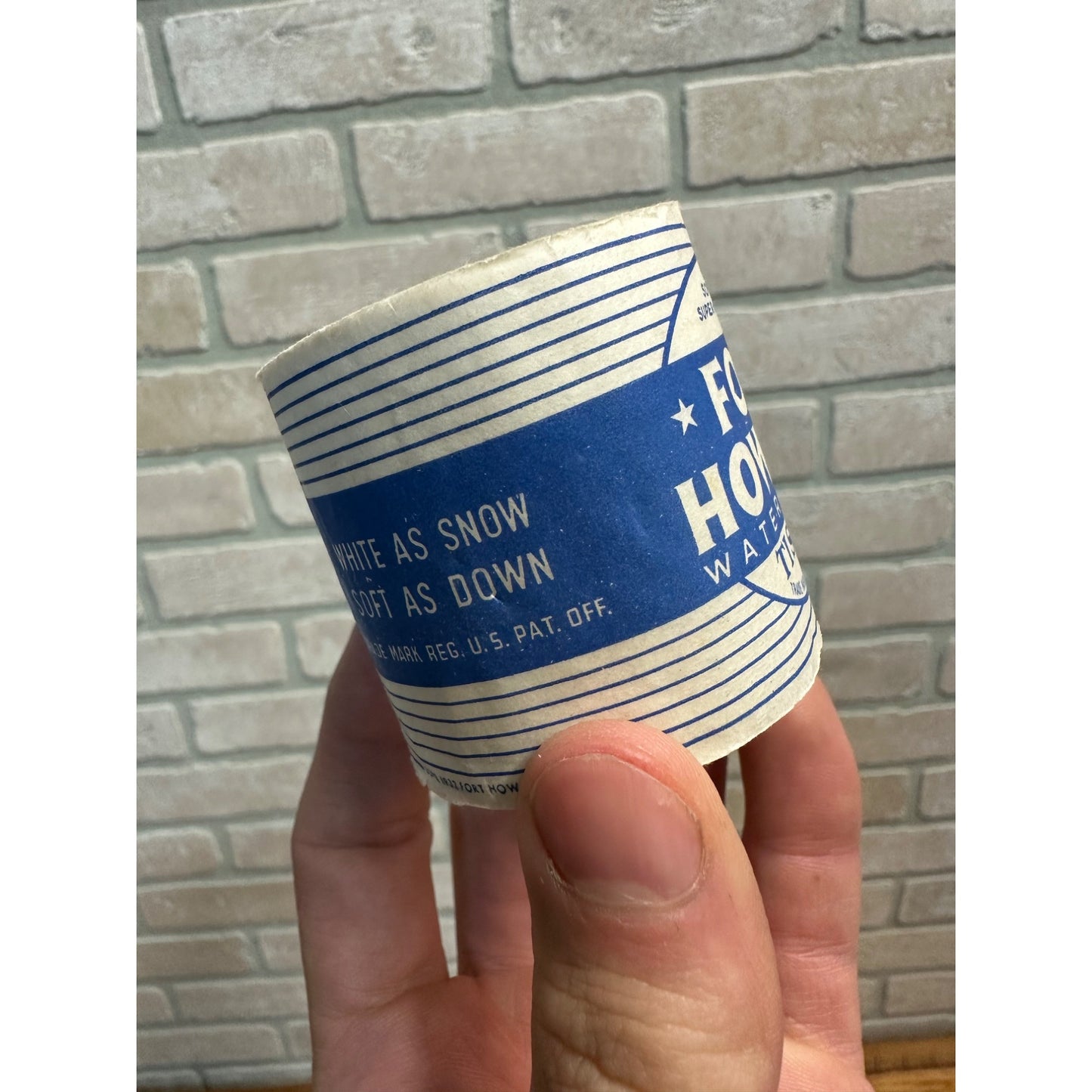 Vintage Fort Howard Tissue Salesman Sample Mini Toilet Paper Advertising 1932