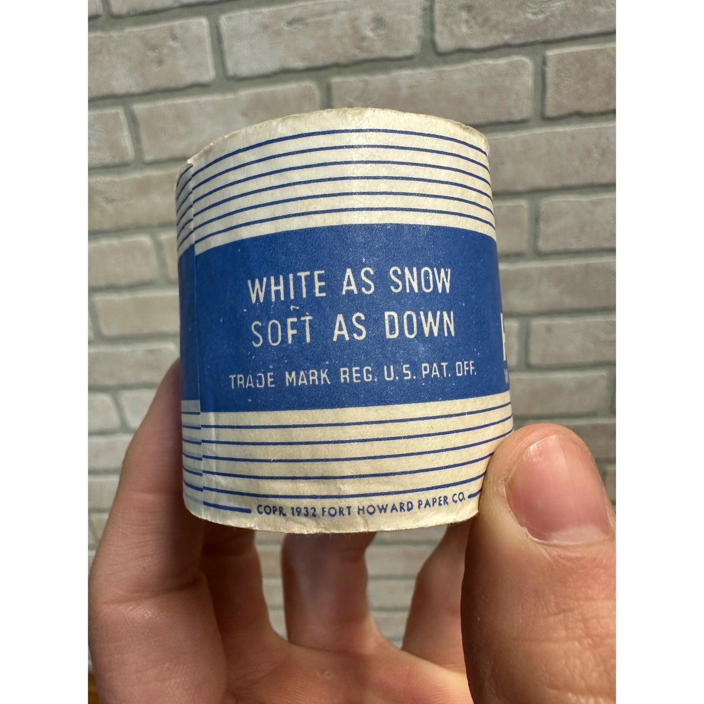 Vintage Fort Howard Tissue Salesman Sample Mini Toilet Paper Advertising 1932