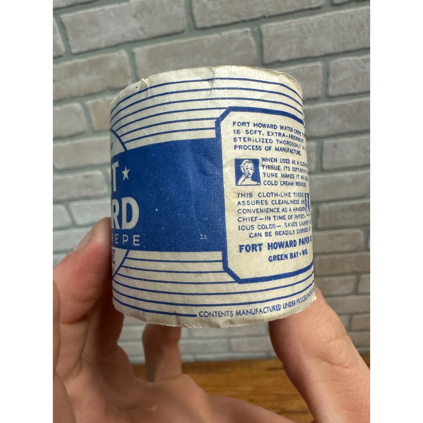 Vintage Fort Howard Tissue Salesman Sample Mini Toilet Paper Advertising 1932