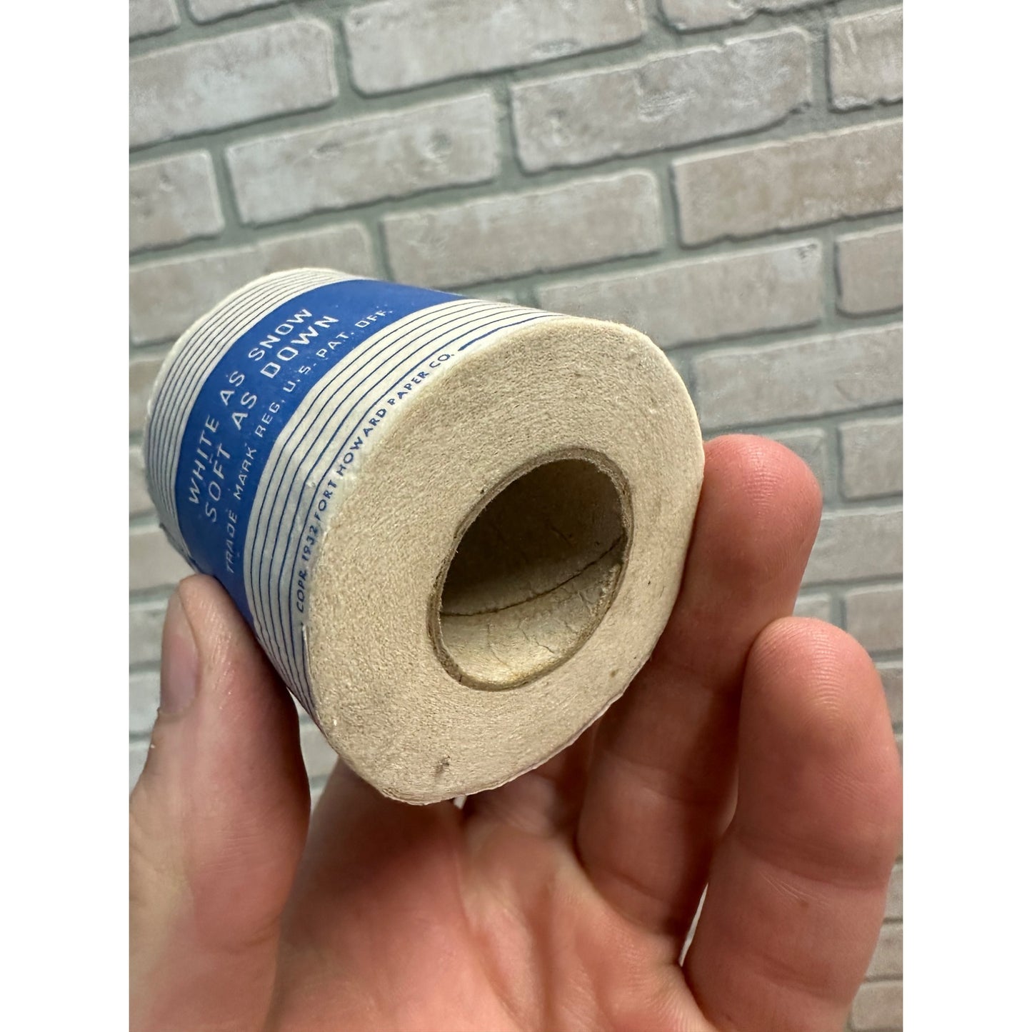 Vintage Fort Howard Tissue Salesman Sample Mini Toilet Paper Advertising 1932