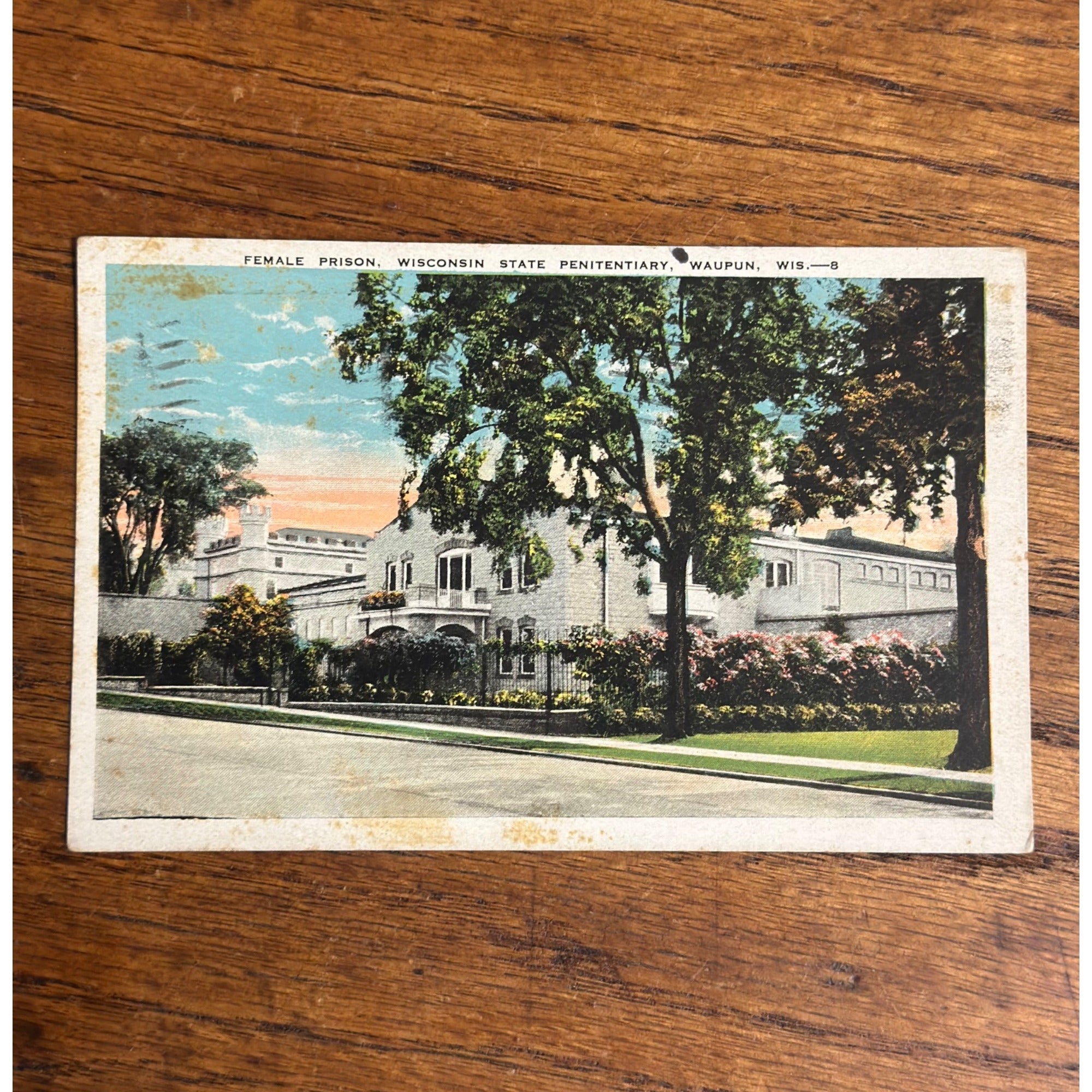 Waupun Wisconsin Female Prison State Penitentiary Wis WI Postcard 1935