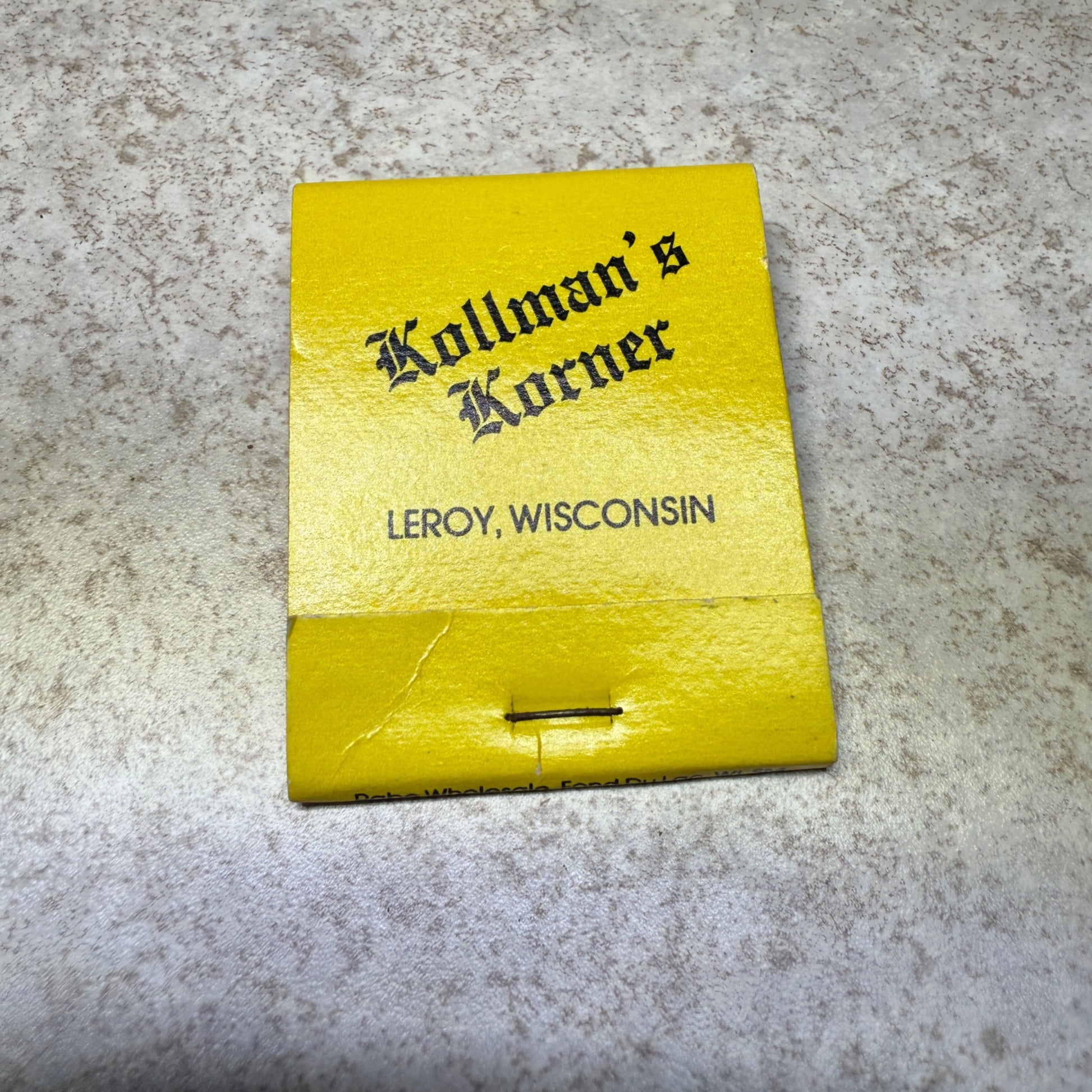 Kollman Korner Leroy Wis Supper Club Advertising Matchbook