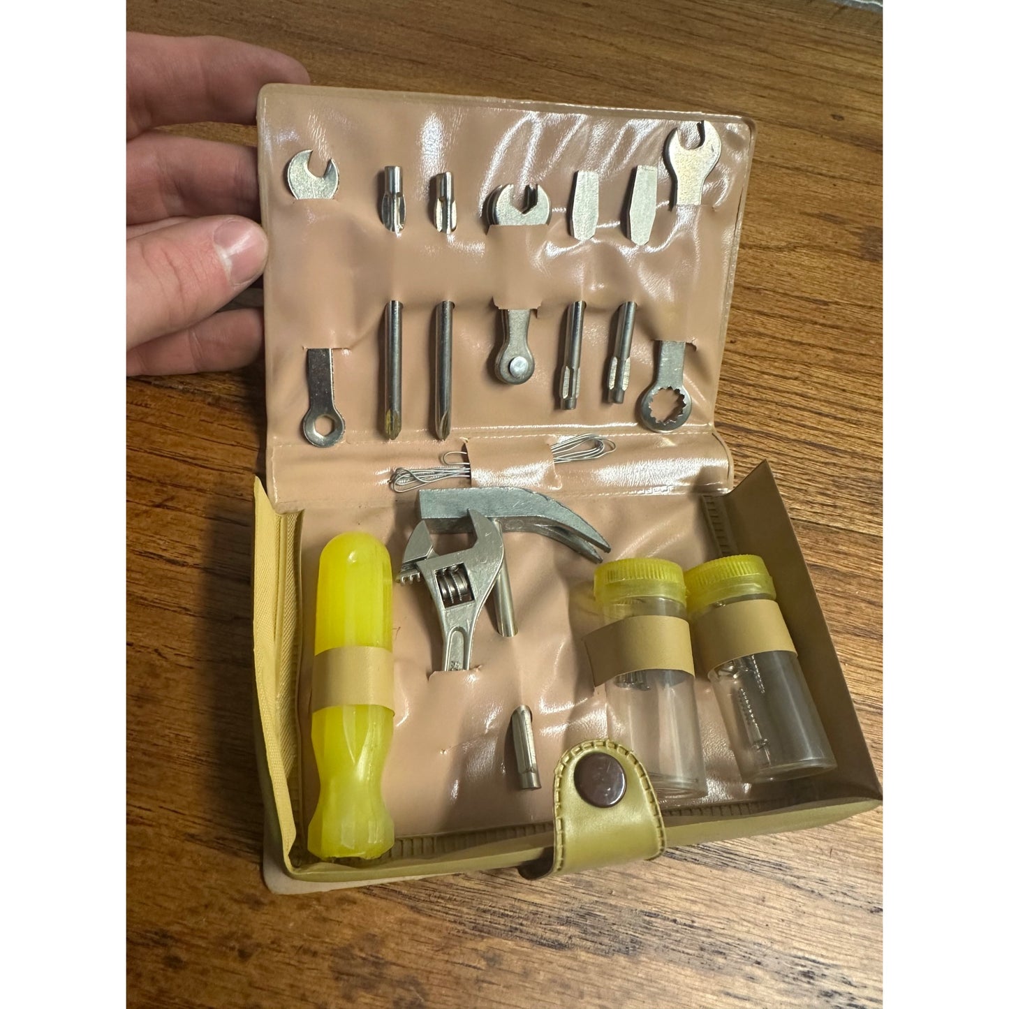 Vintage 1960s "Tool King" Small Jewelers Machinist Tool Set w/ Case Hong Kong Wrenches ++