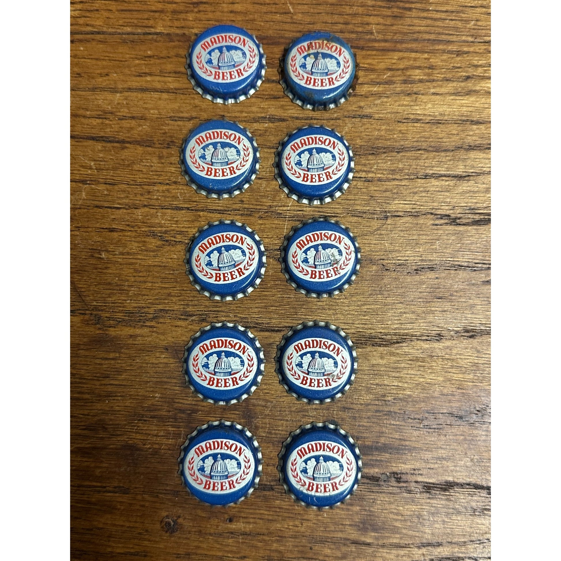 Vintage Fauerbach "Madison Beer" Wisconsin Beer Bottle Crown Top Caps Lot (10)