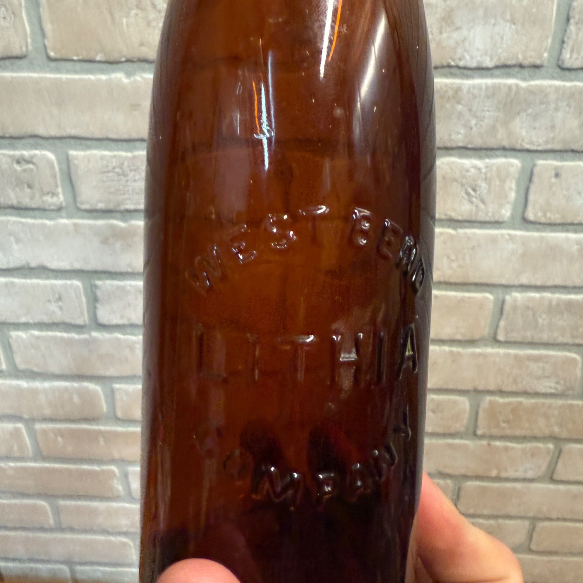 Pre Prohibition West Bend Lithia Company Beer Bottle Wisconsin WI w/ Stopper