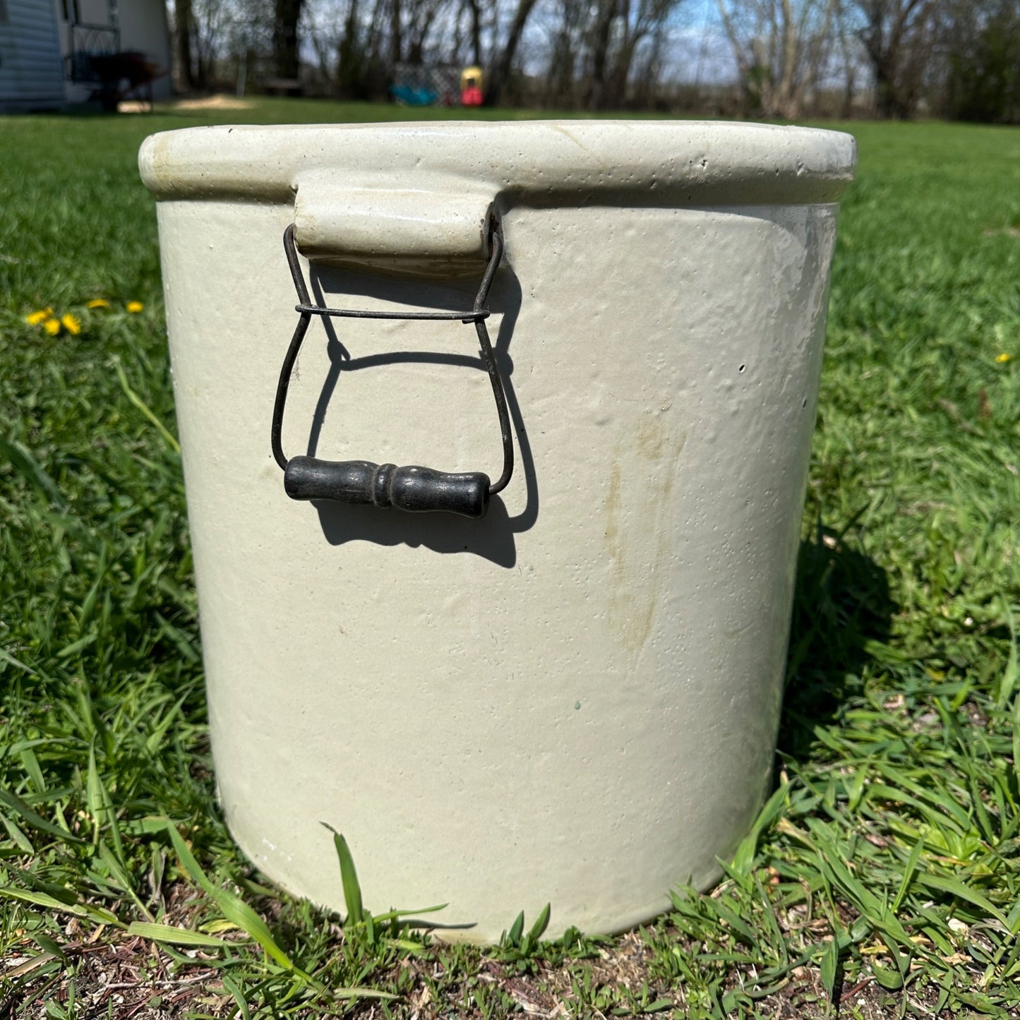 10 Gallon Red Wing Stoneware Crock w/ Bail Handles