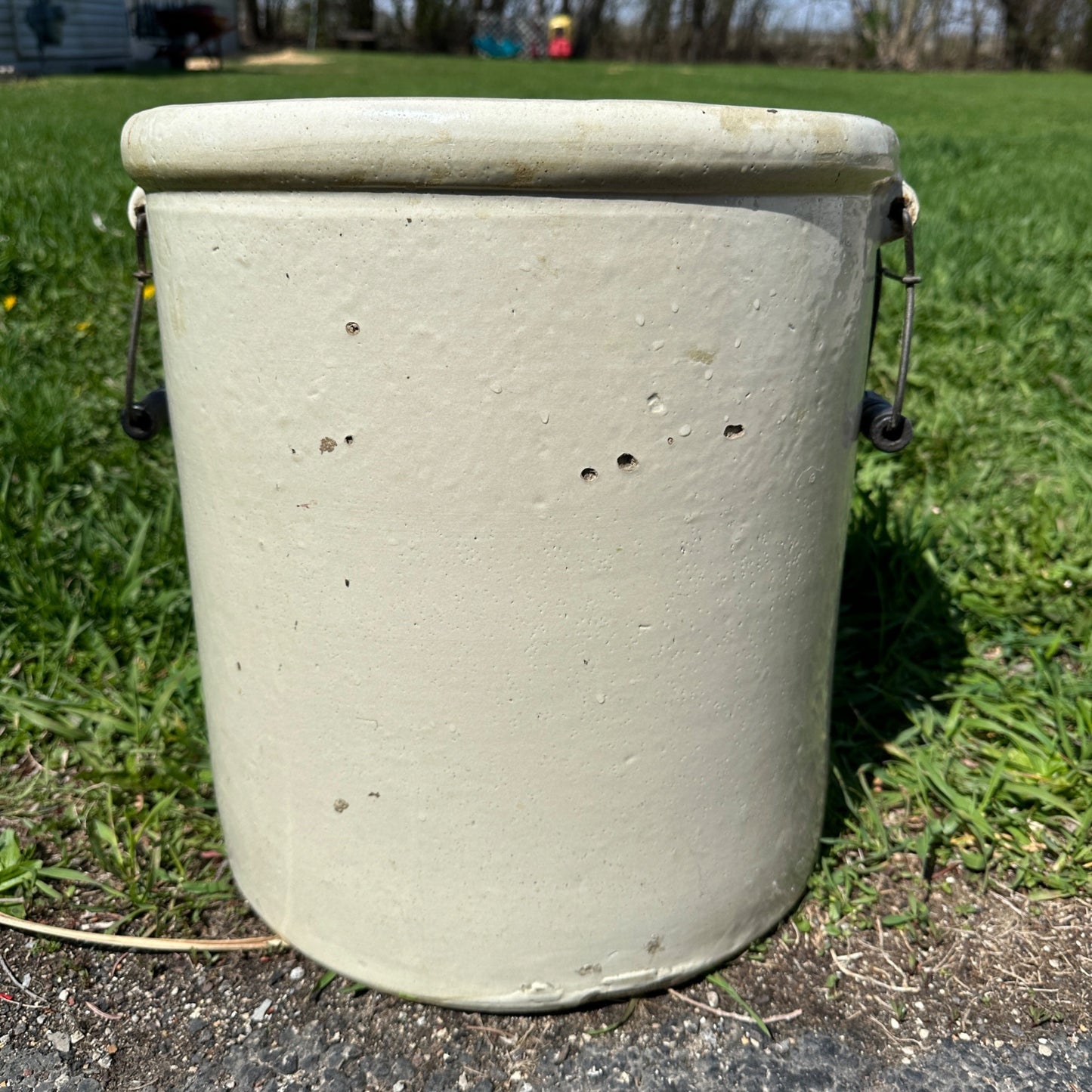 10 Gallon Red Wing Stoneware Crock w/ Bail Handles