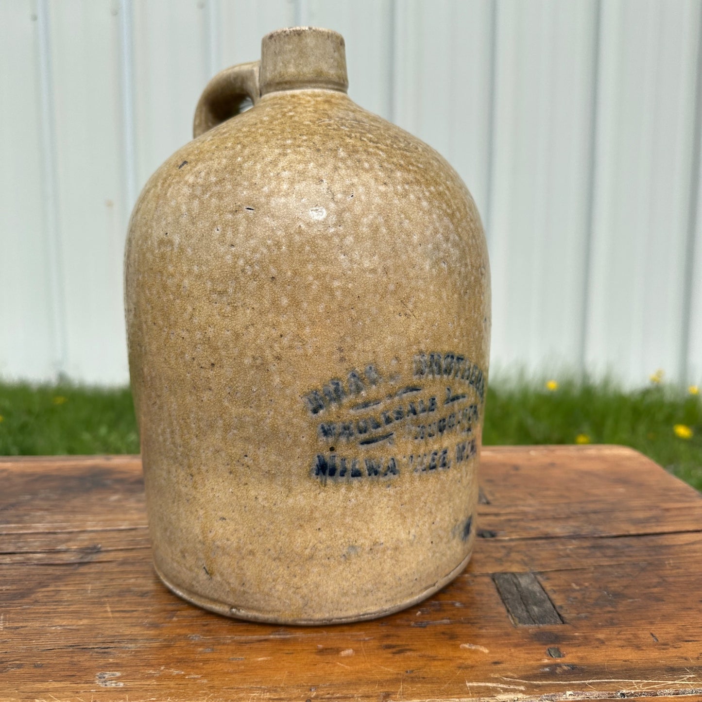 SCARCE Drake Brothers Druggists Hermann Milwaukee Wisconsin Stoneware Jug