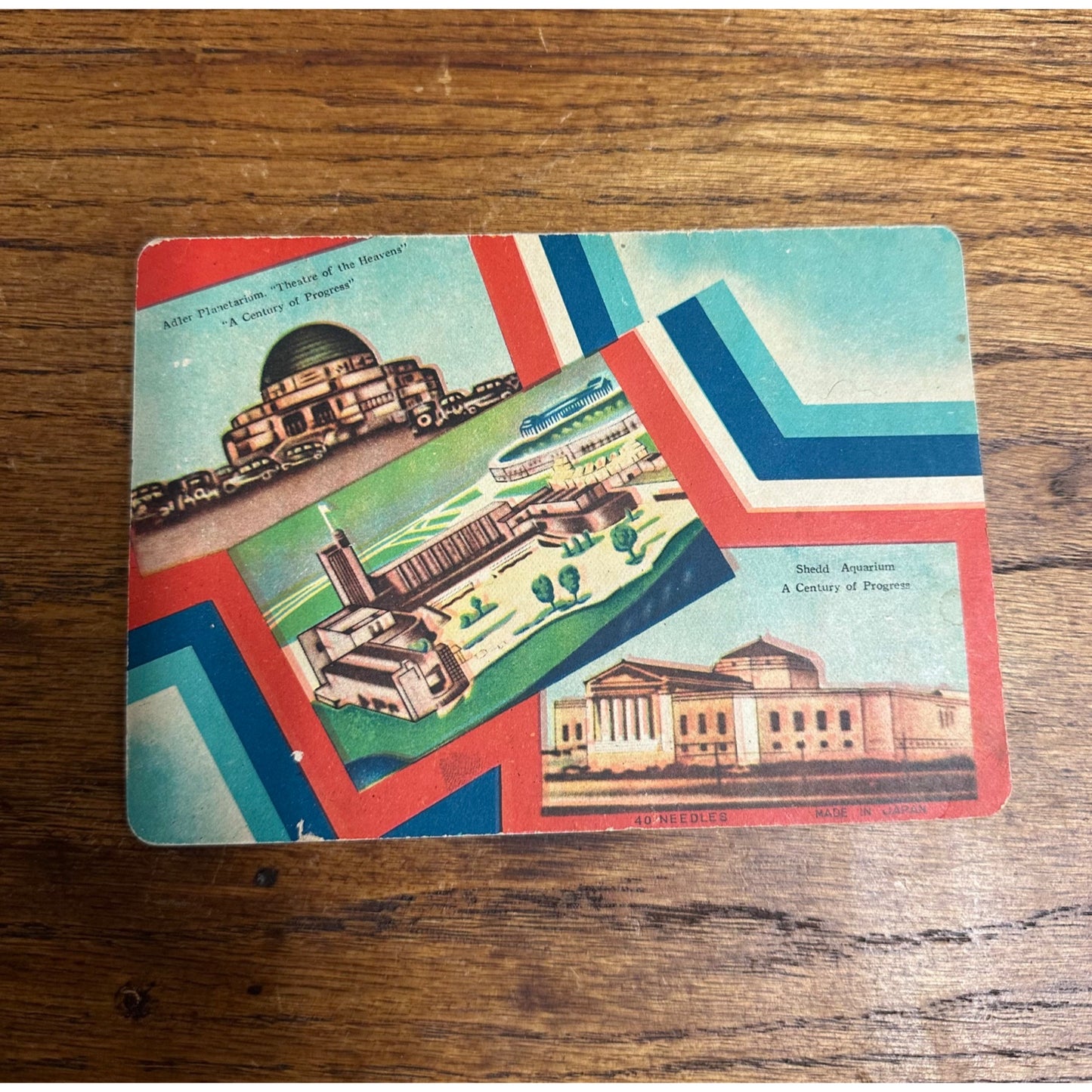 Vintage Chicago 1933 World's Fair A Century of Progress Sewing Needle Book