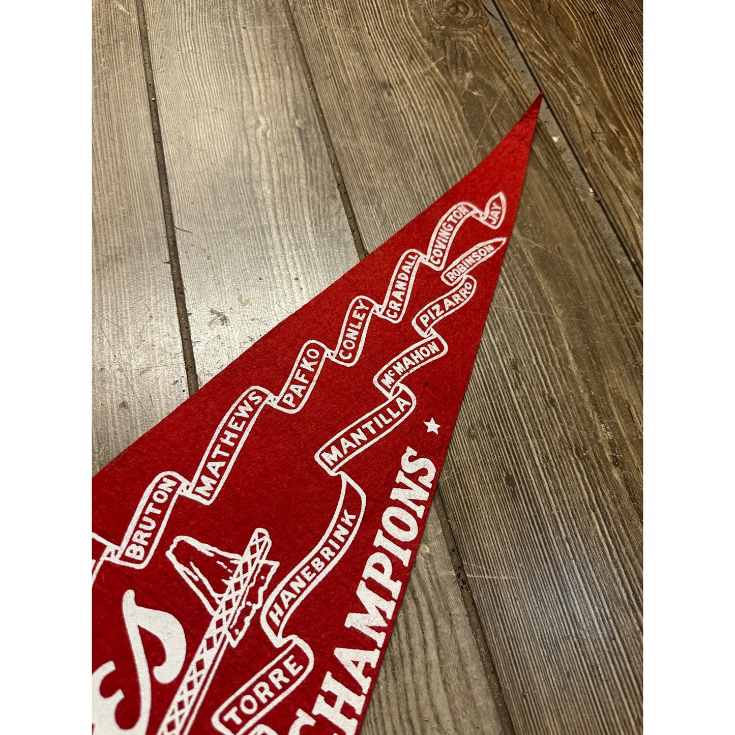 Original 1959 Milwaukee Braves National League Champions Pennant Hank Aaron