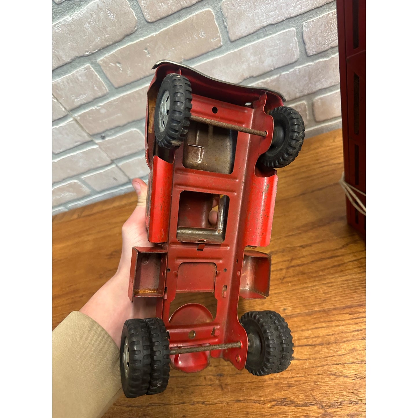 Vintage 1956 Tonka Toys Livestock Van / Cargo King - Tractor /Trailers