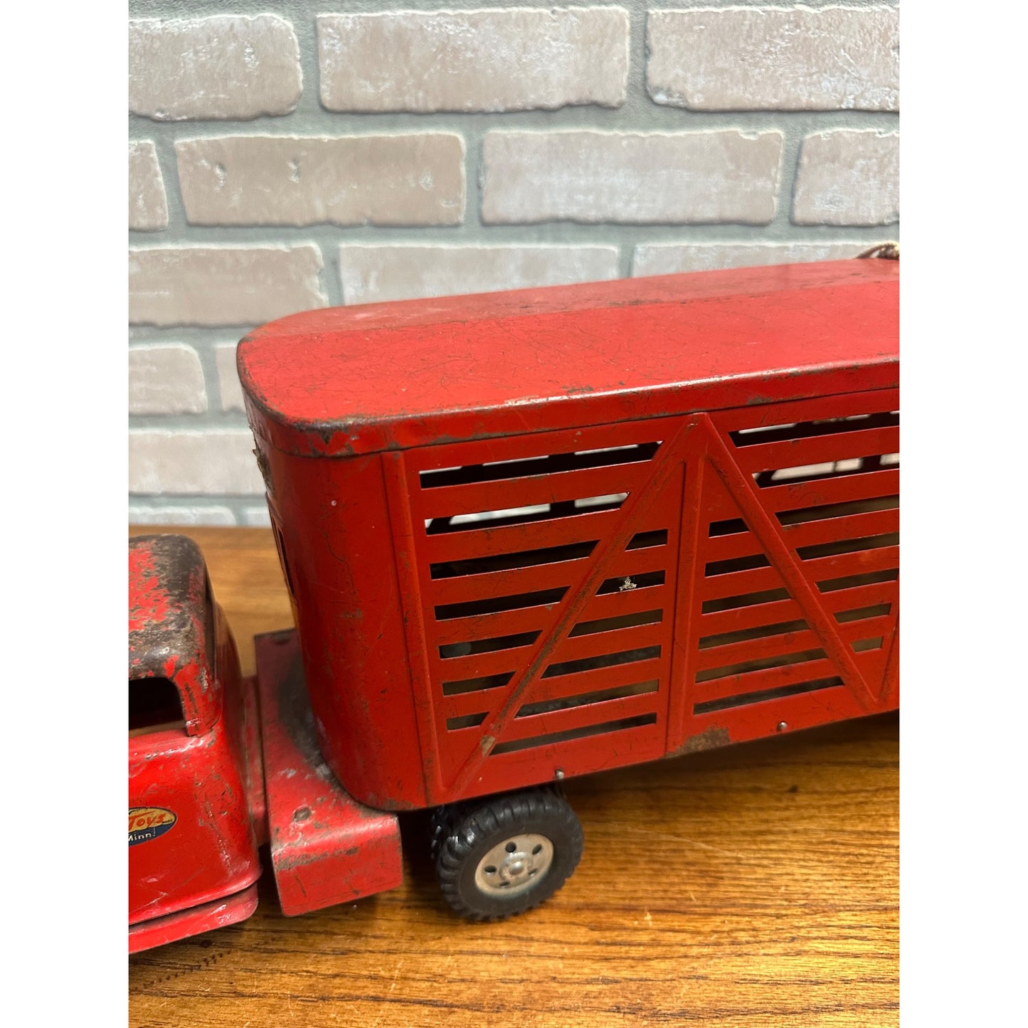 Vintage 1956 Tonka Toys Livestock Van / Cargo King - Tractor /Trailers