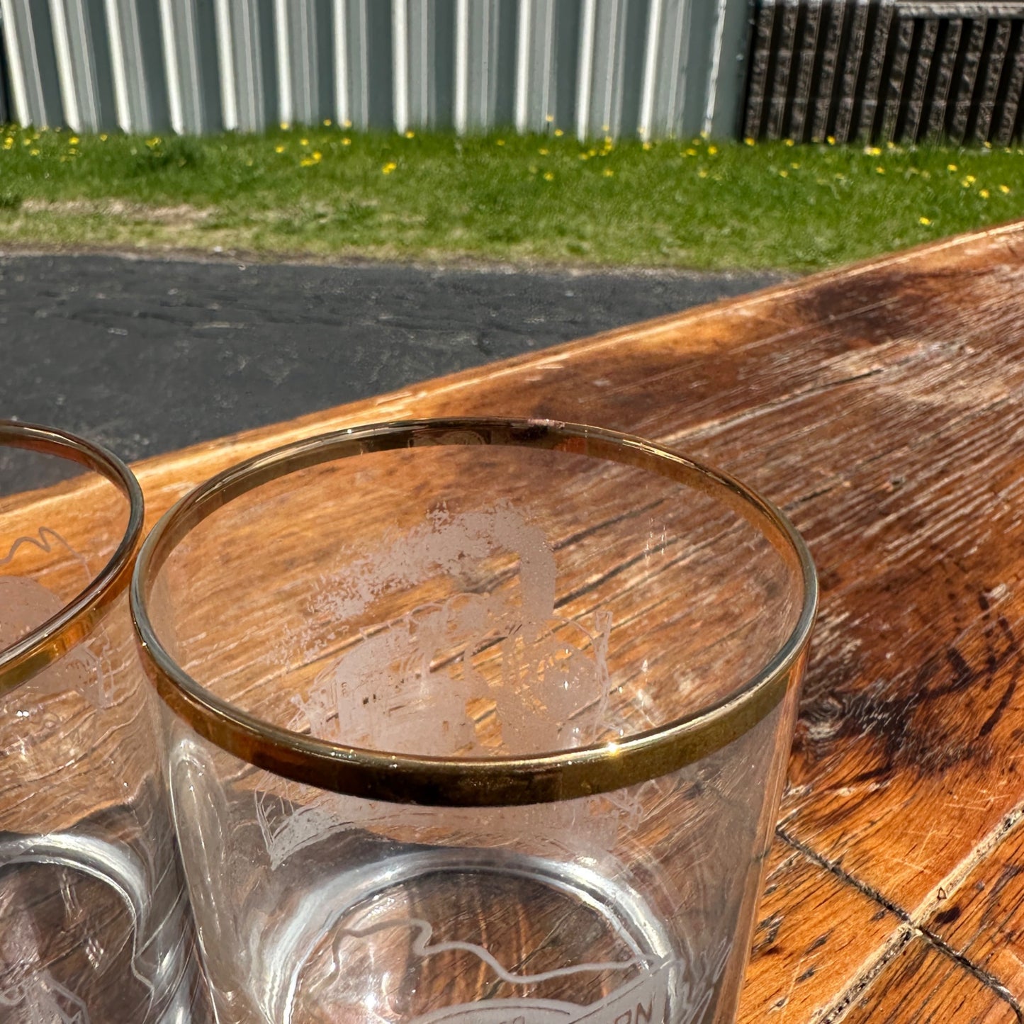 Chicago Northwestern Railroad Wisconsin Division Glasses Set of (2) Cocktail