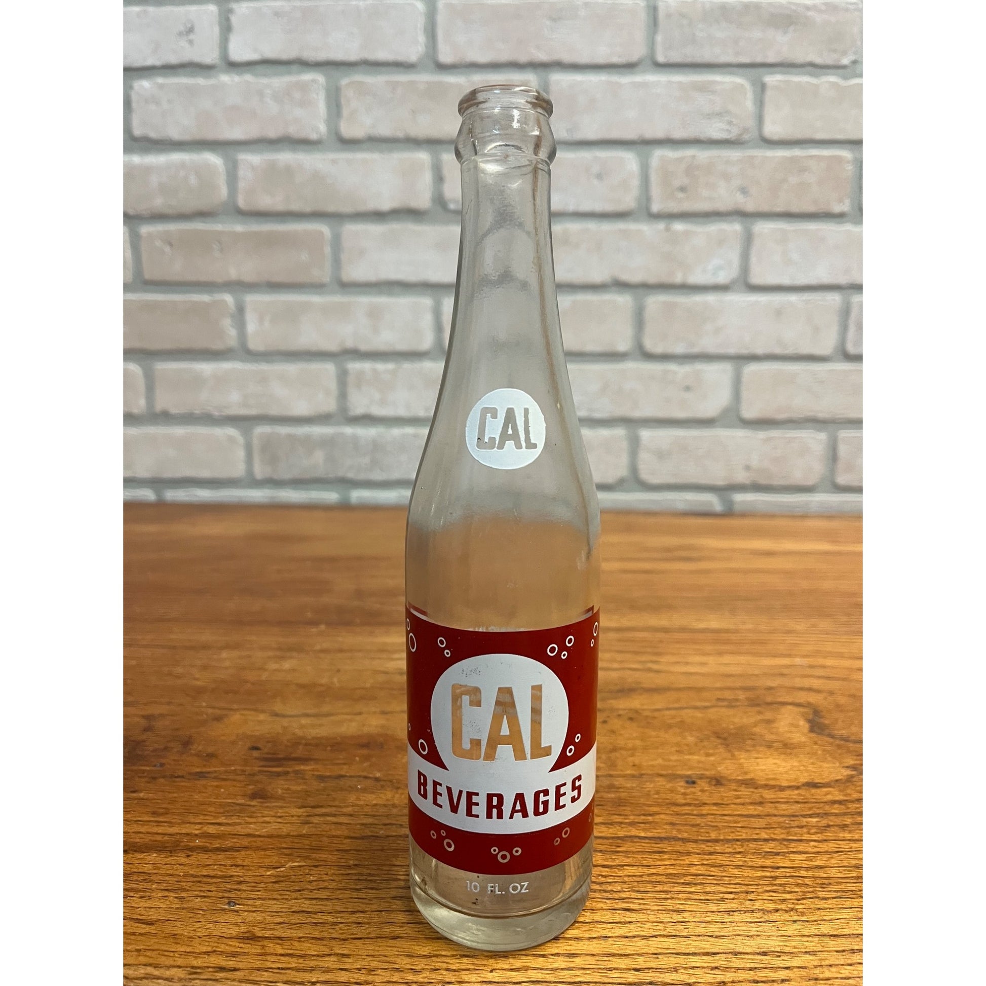 Vintage Cal Beverages Glass Soda Bottle Oshkosh Wisconsin Binder