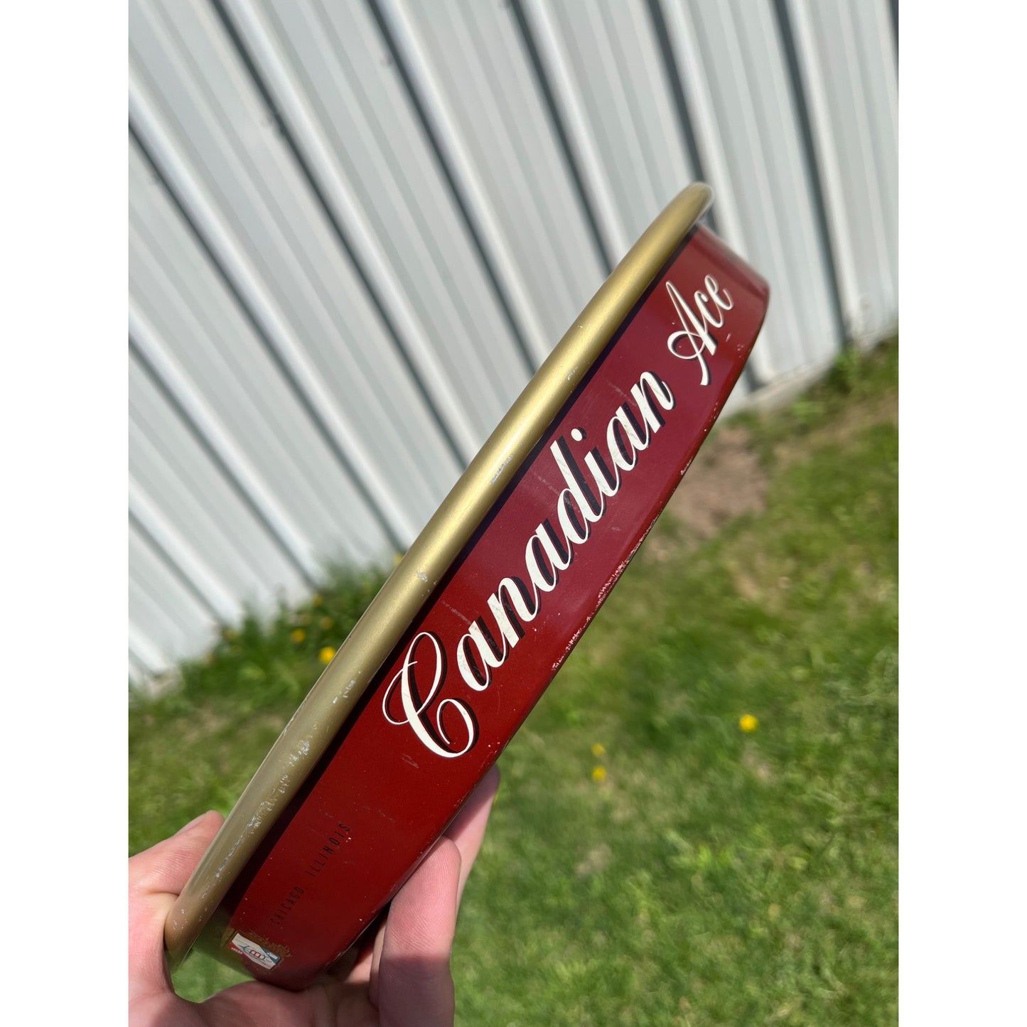 Vintage 1930s Canadian Ace Beer Tray 13" Serving Advertising Bar Sign