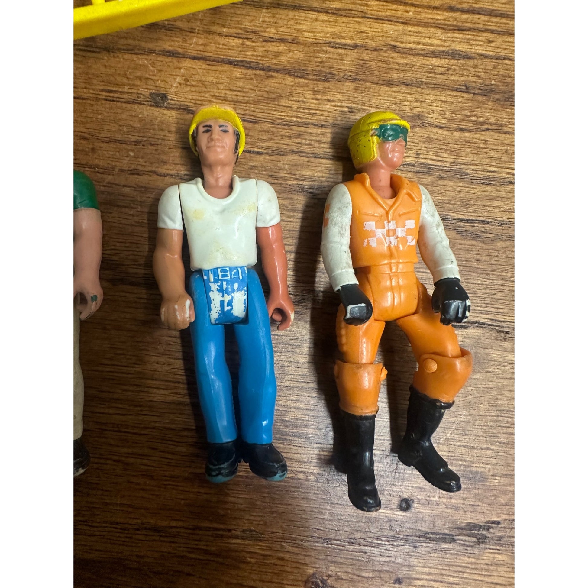 Vintage 1974 Fisher Price Construction Adventure People Action Figures Toys w/ Ladder