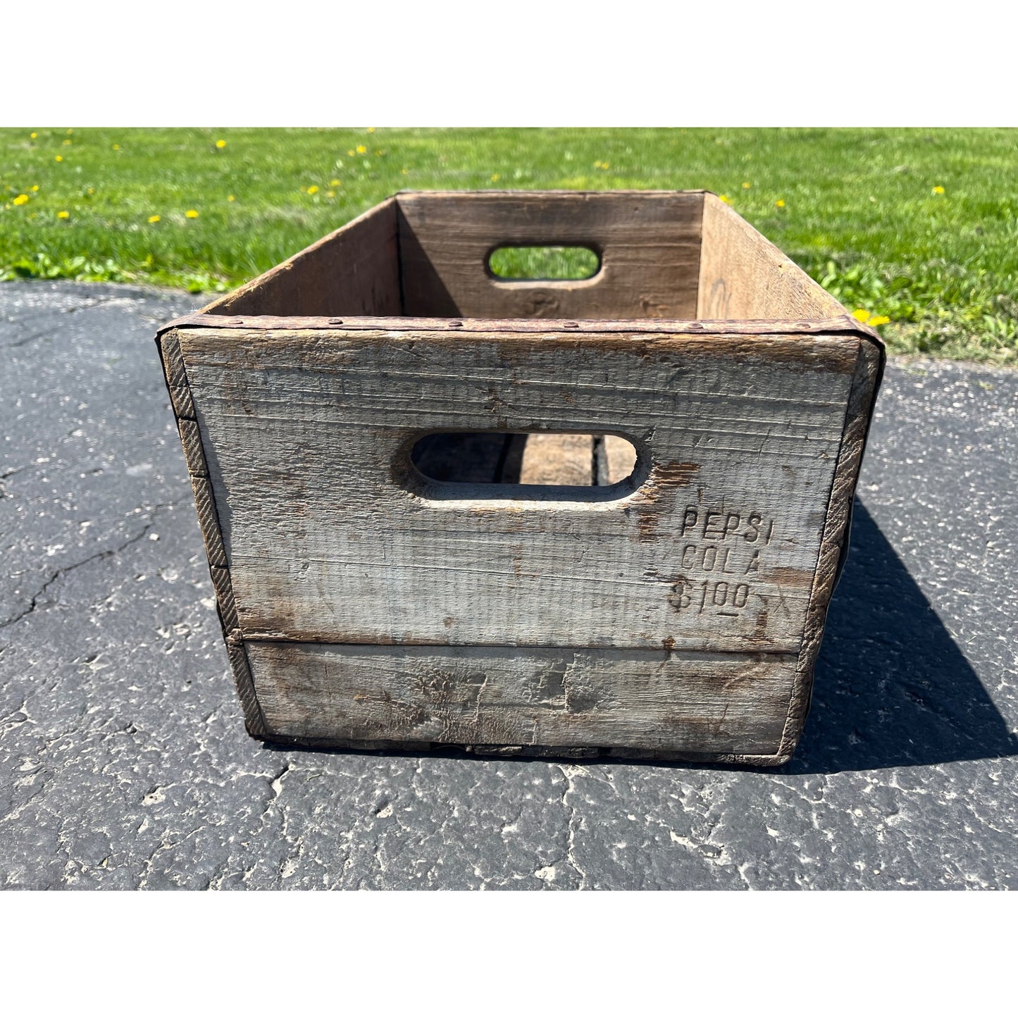 Vintage 1950s Pepsi Cola Soda Wooden Bottle Crate Case Wood Advertising