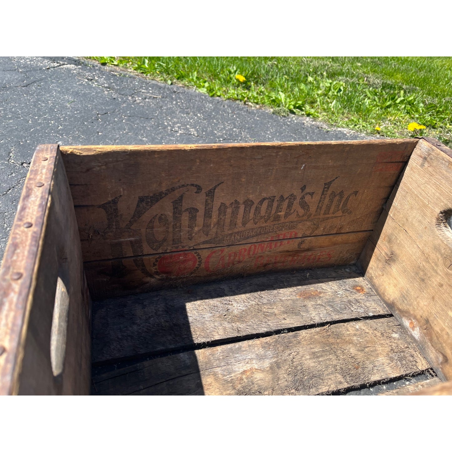 Vintage 1950s Pepsi Cola Soda Wooden Bottle Crate Case Wood Advertising
