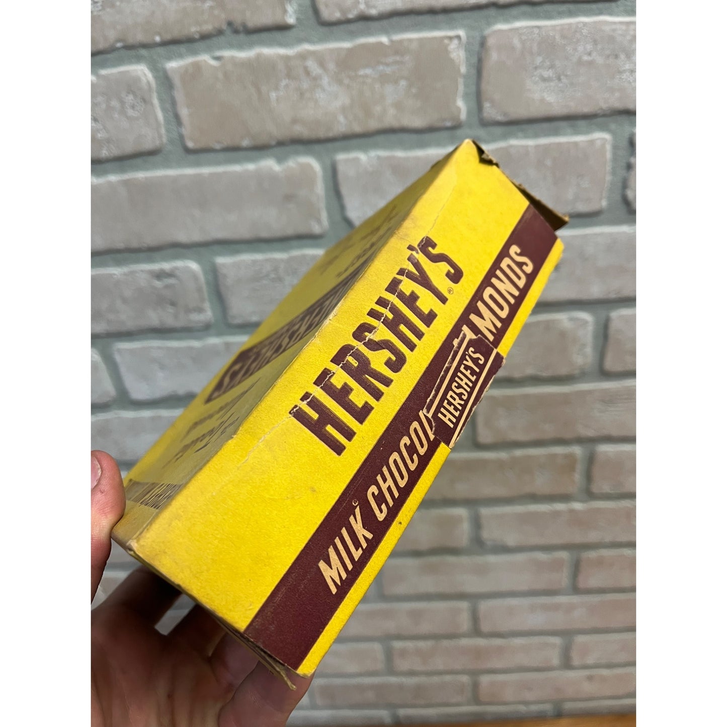 Vintage 1940s Hershey's w/ Almonds Candy Bar Empty Cardboard Display Box