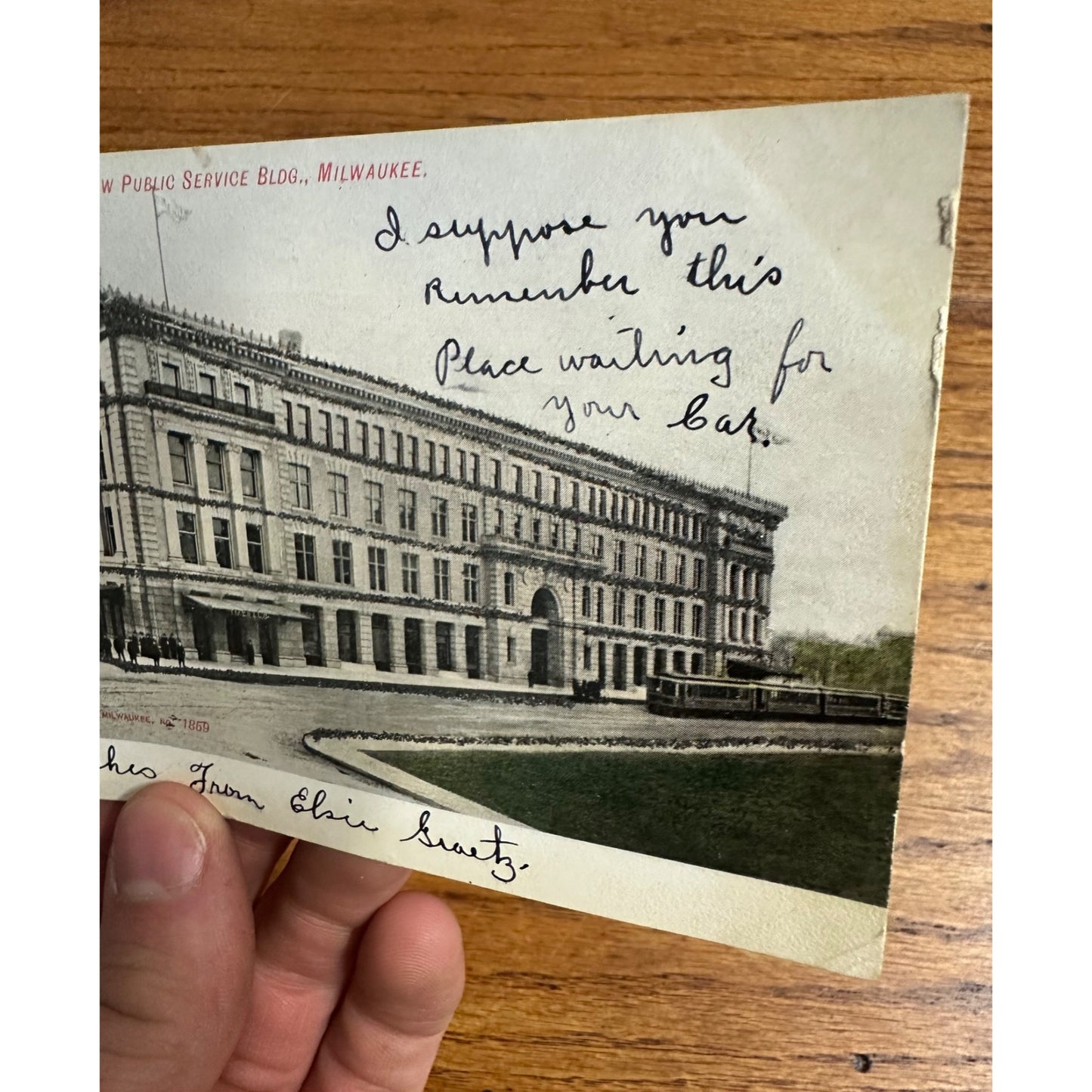 Vintage c1906 T.M.E.R. & L Co Building Milwaukee Wisconsin Wis Original Postcard WI