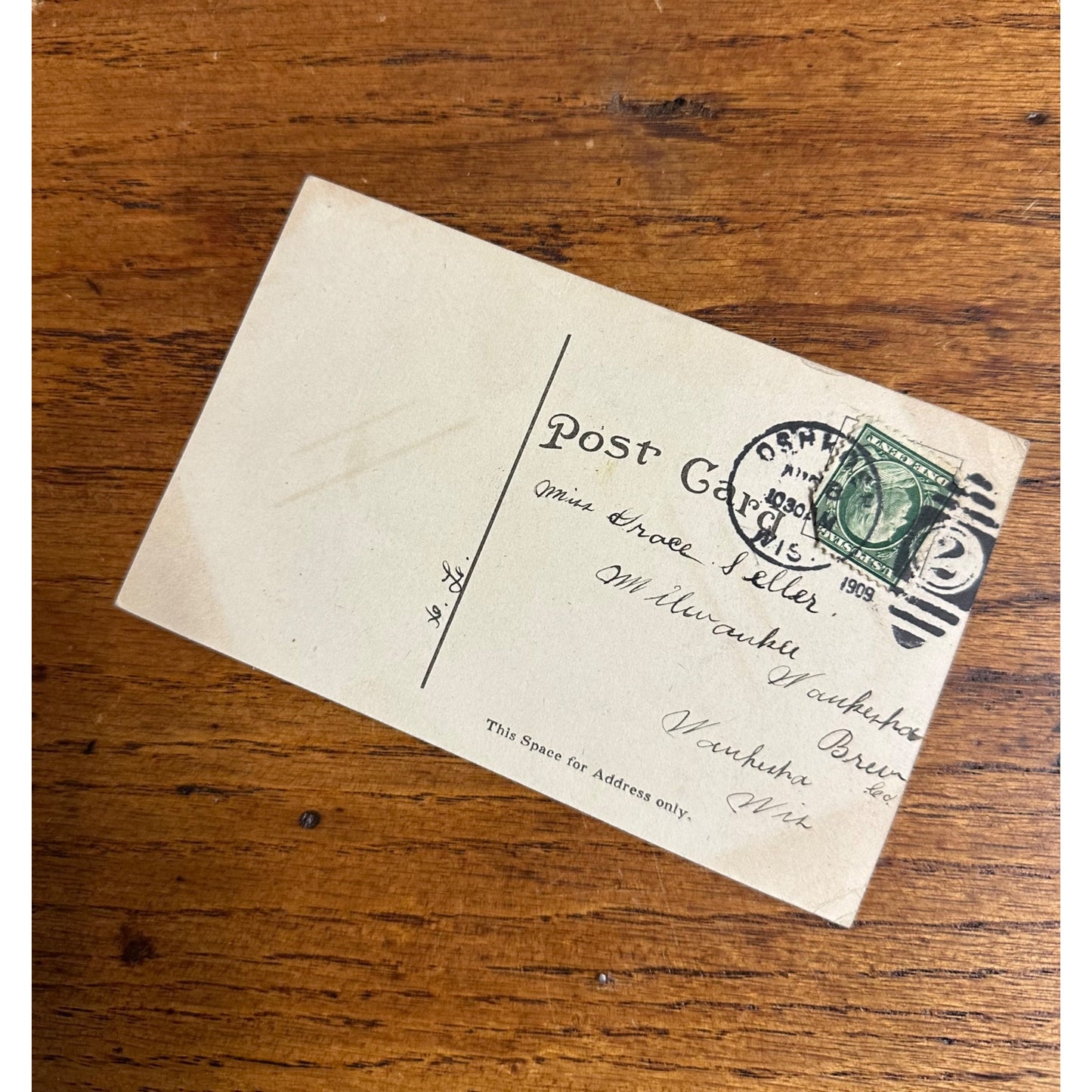 Vintage c1909 Bay Stony Beach Oshkosh Wisconsin Wis Original Postcard WI