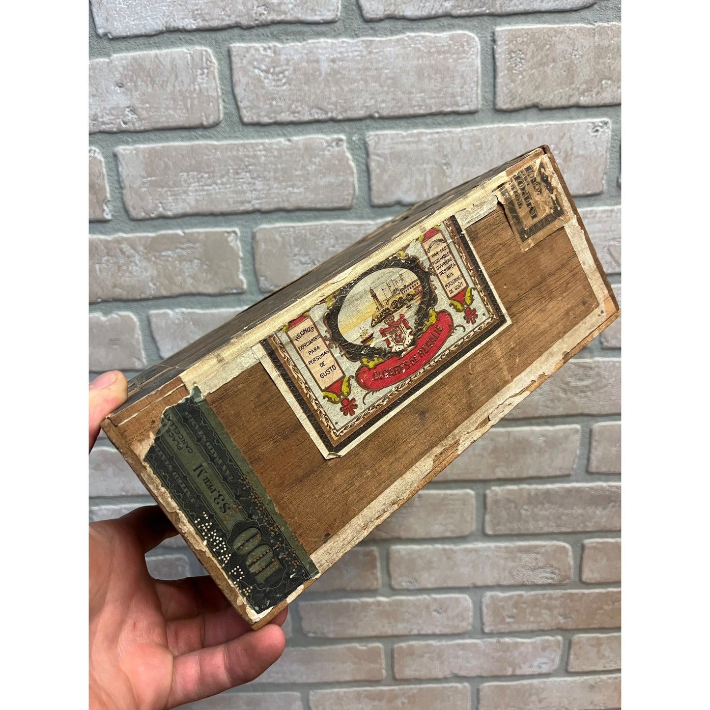 Vintage 1920s Milwaukee Clubs Wooden Cigar Box M. Valle Y Ca. Cuba