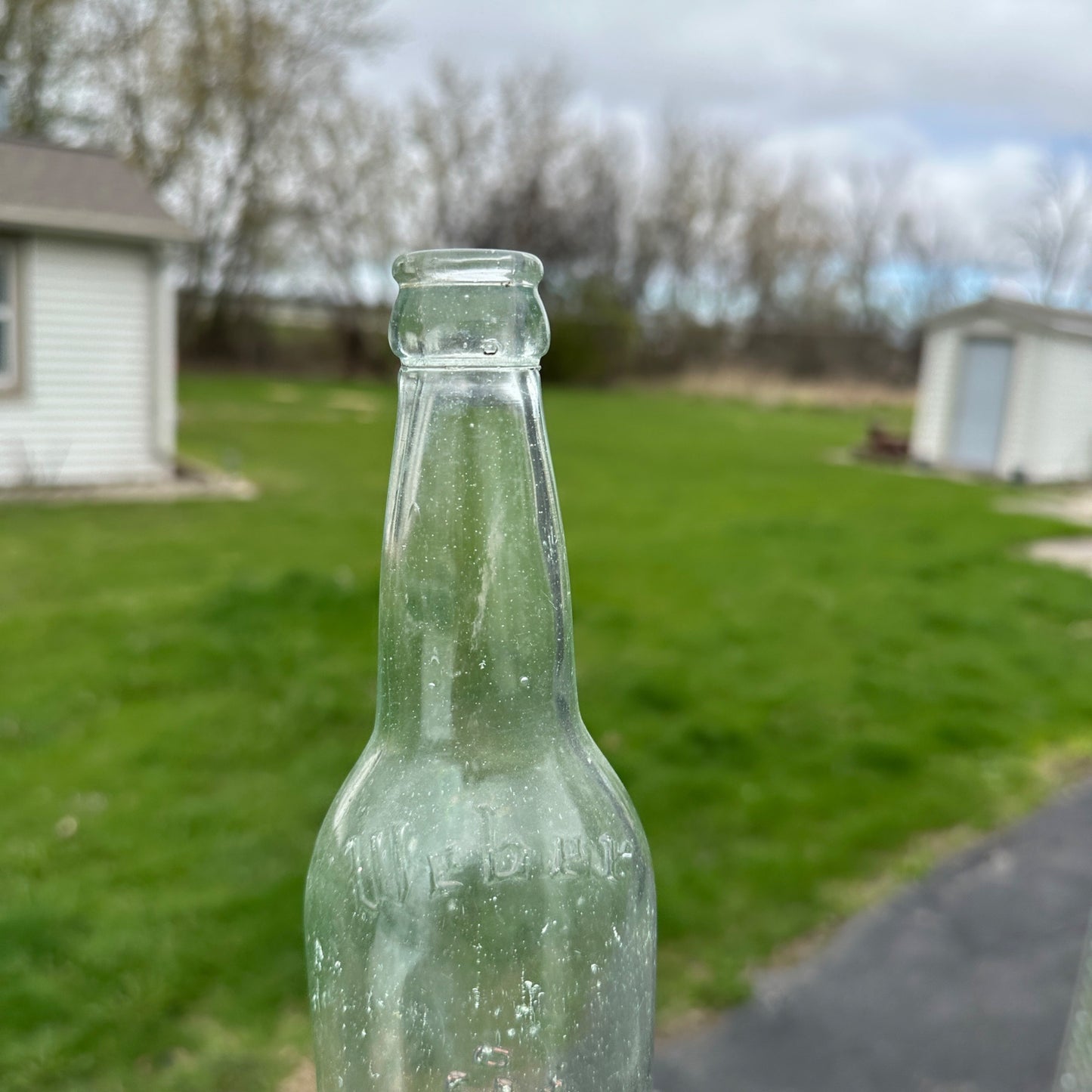Vintage Weber Brew Co. Waukesha Wisconsin Beer Bottle Embossed