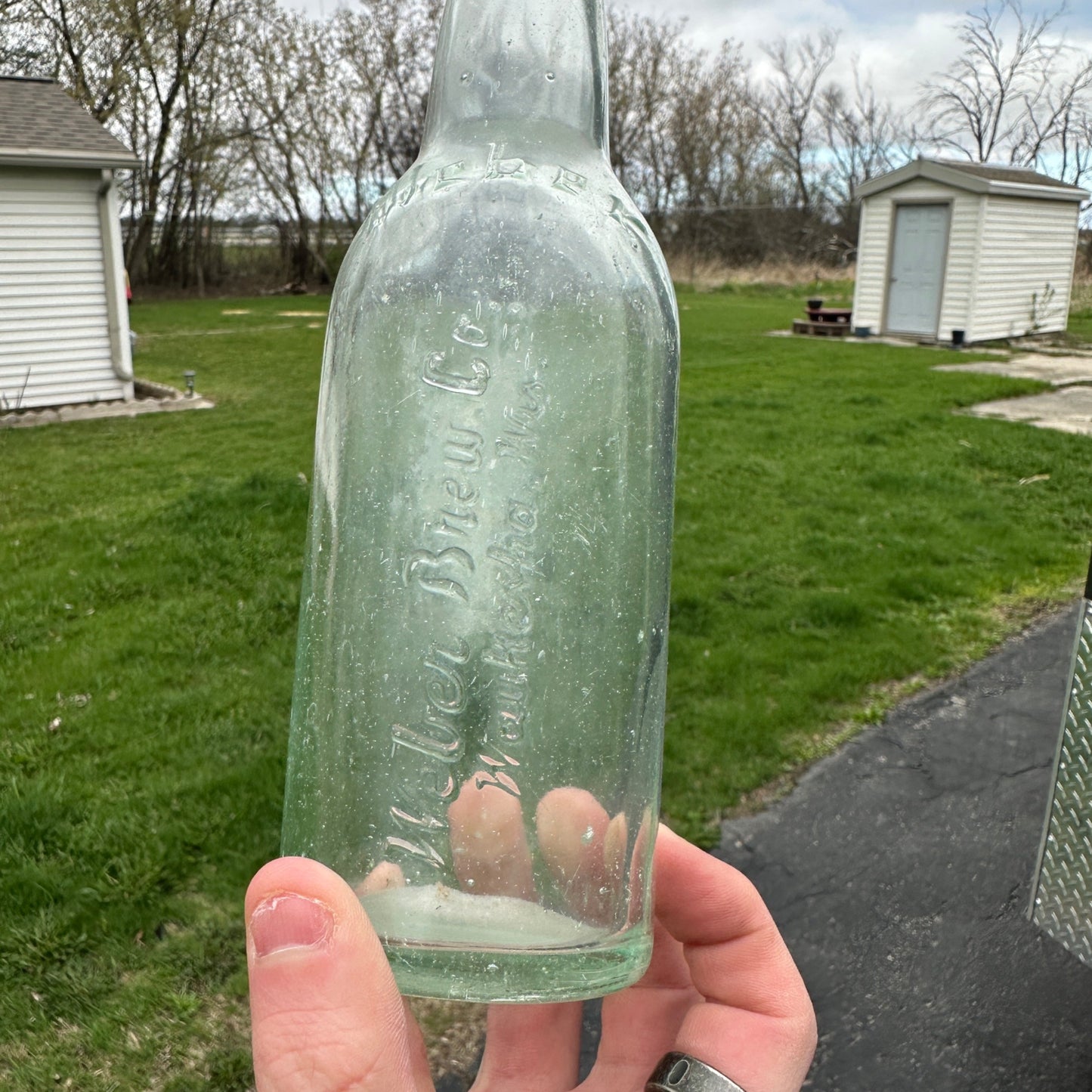 Vintage Weber Brew Co. Waukesha Wisconsin Beer Bottle Embossed