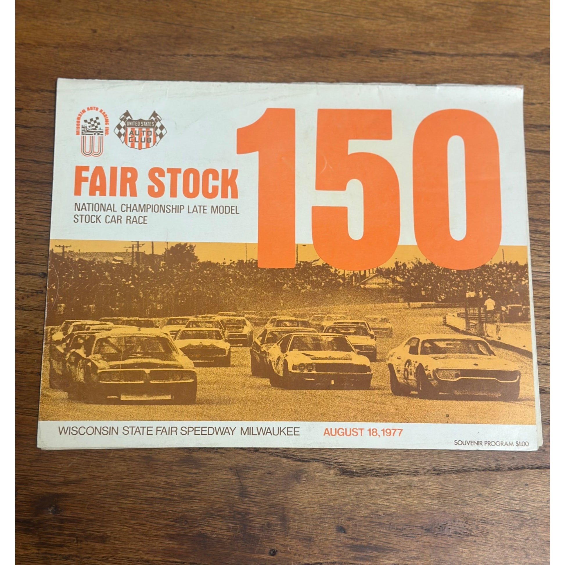 1977 Fair Stock 150 Car Race National Championship Souvenir Program Wisconsin