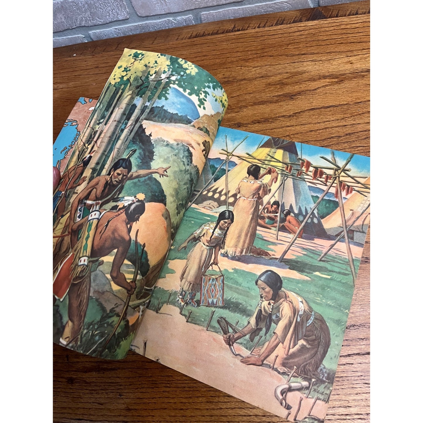 Vintage 1938 Indians: The Story of a Blackfoot Indian Boy Childrens Book