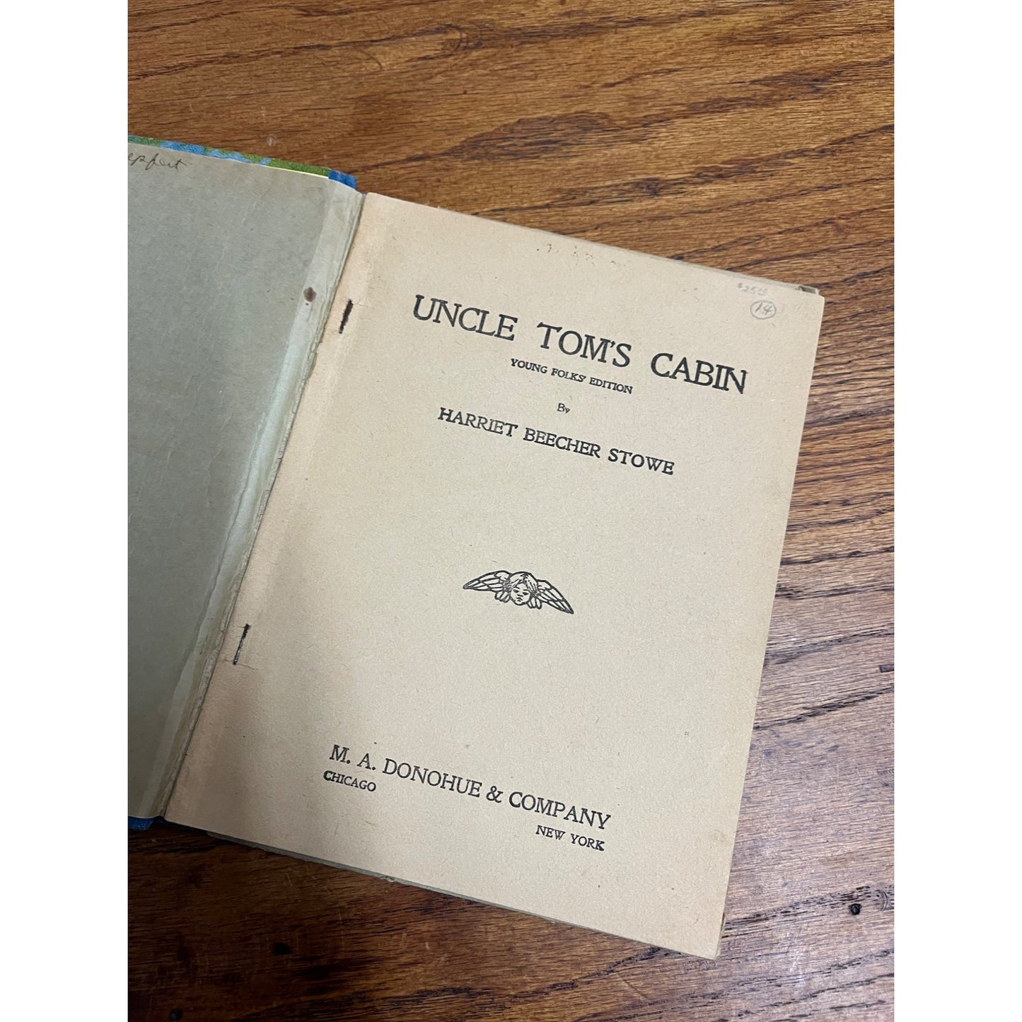 Vintage c1910s Uncle Tom's Cabin Childrens Book Hardcover Donohue Young Folks