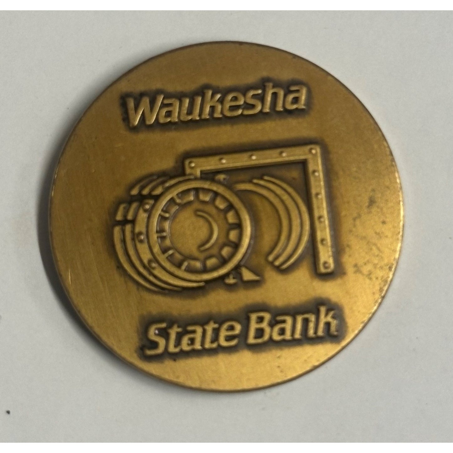 Vintage 1984 White Rock Water Waukesha State Bank Advertising Medal W/ Fairy