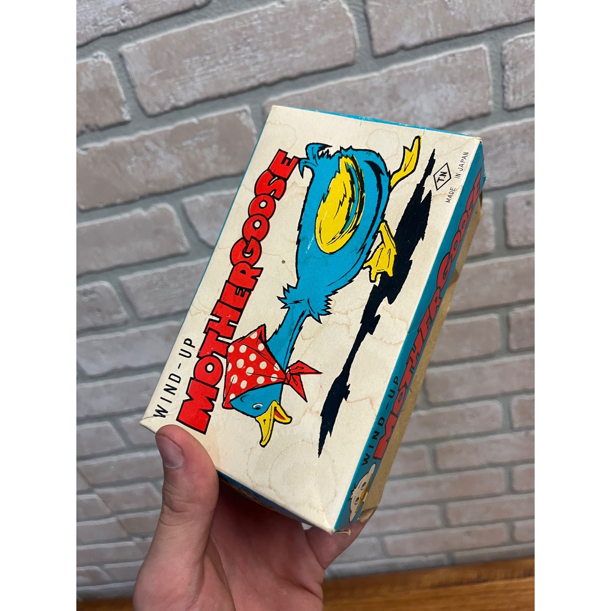 RARE Vintage 1960s Mother Goose Windup Child's Toy w/ Box Nomura Japan