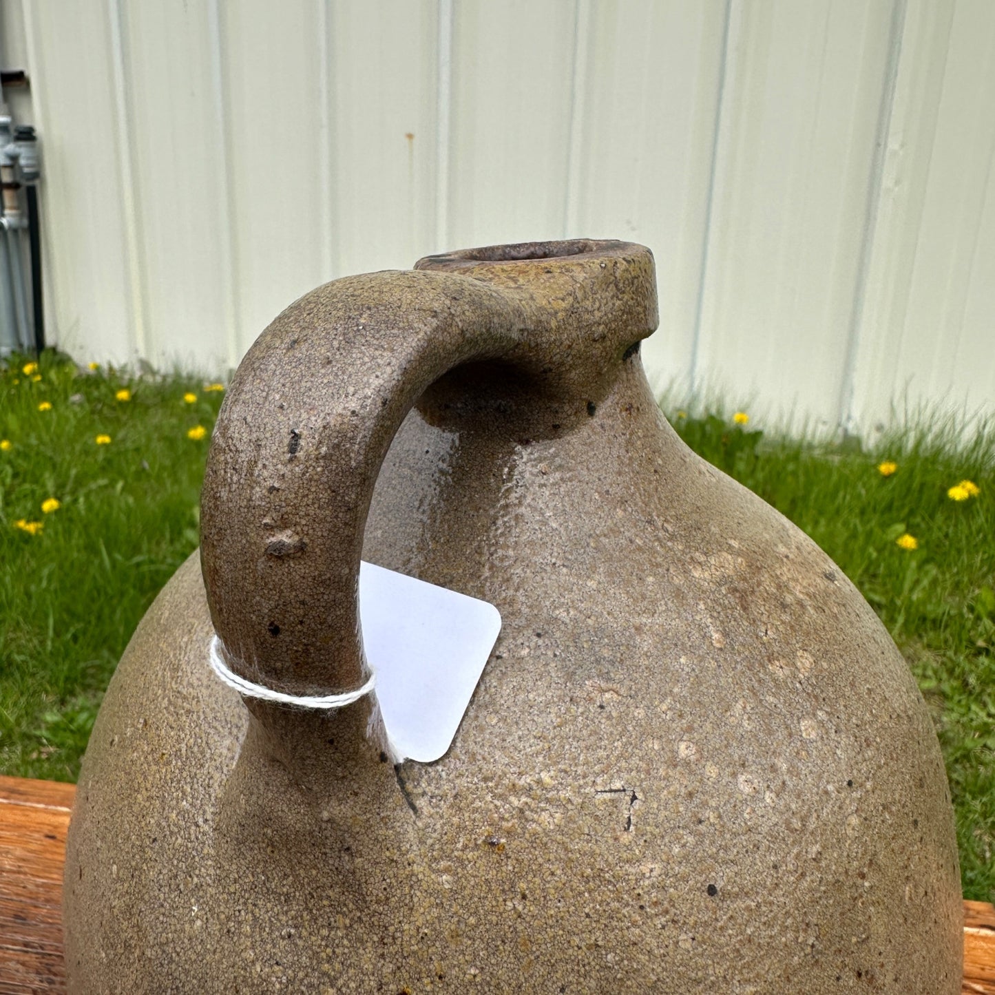 Antique 2 Gallon C. Hermann Milwaukee Stoneware Jug Ovoid Salt Glaze Early Pottery