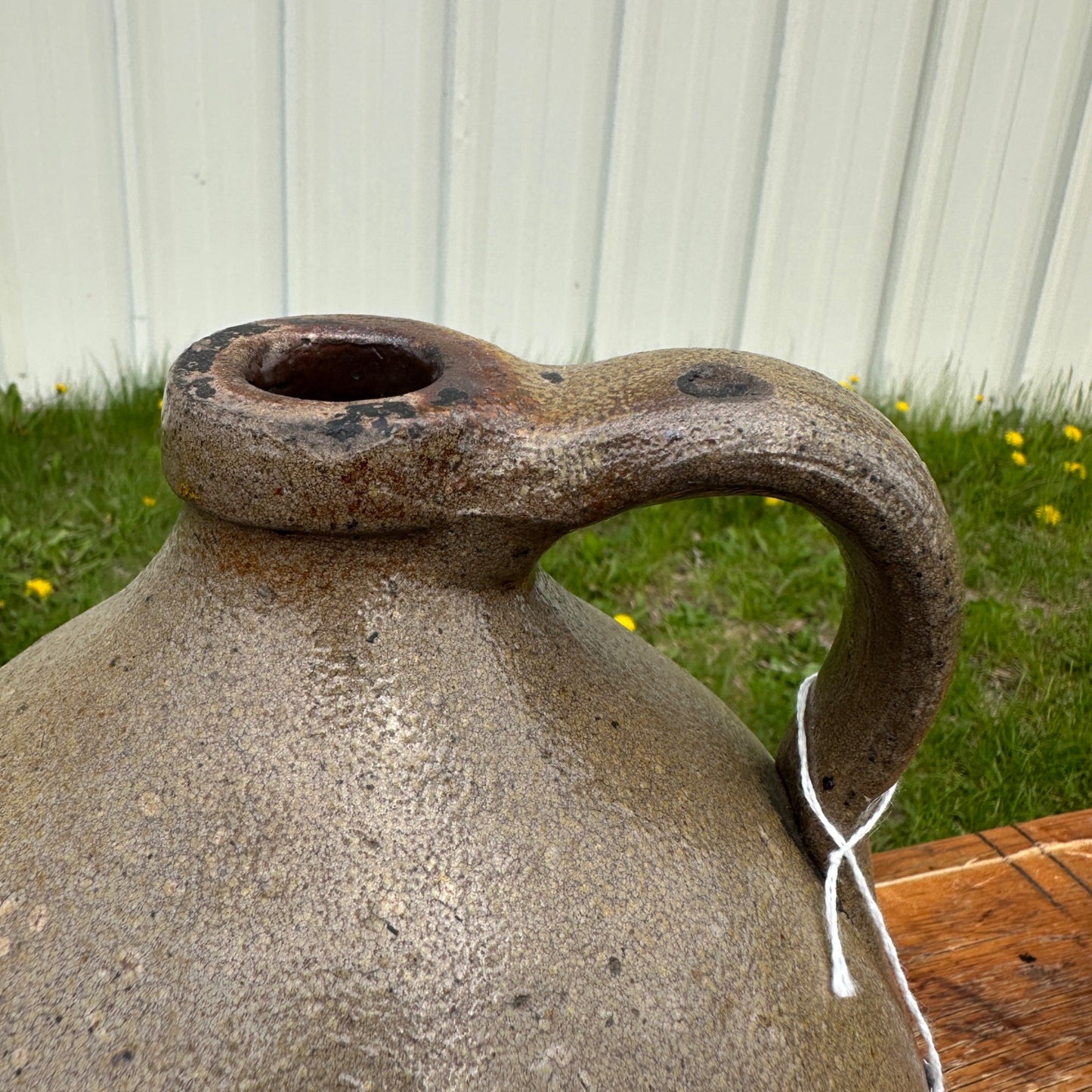 Antique 2 Gallon C. Hermann Milwaukee Stoneware Jug Ovoid Salt Glaze Early Pottery