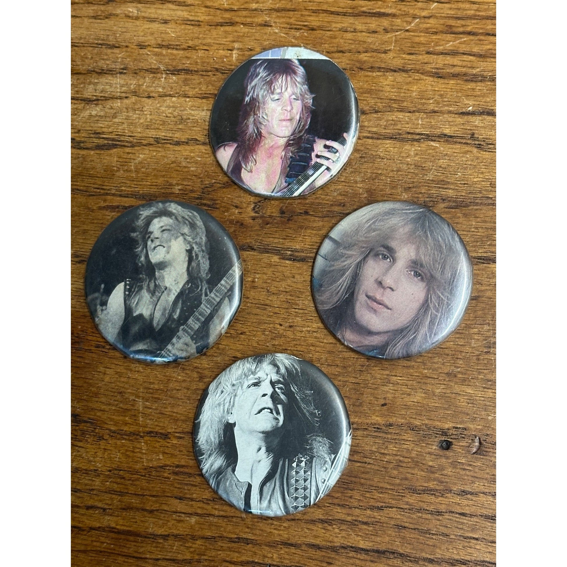 80’s Vintage Pin Button Pinback Ozzy Osbourne RANDY RHOADS Rhodes Lot (4)