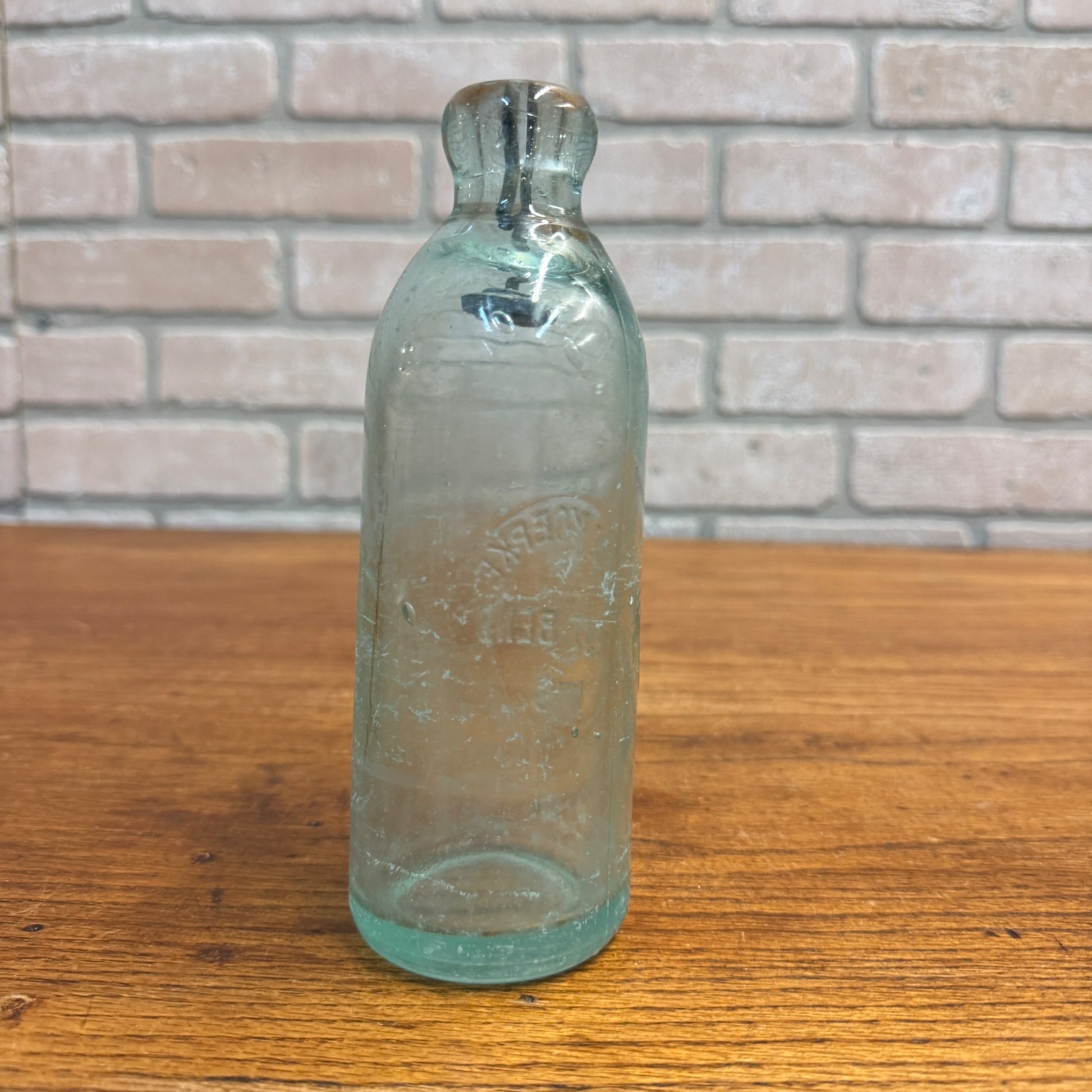 RARE Antique Edw. Koepke -- West Bend, Wis -- Hutchinson Soda Blob Bottle WI