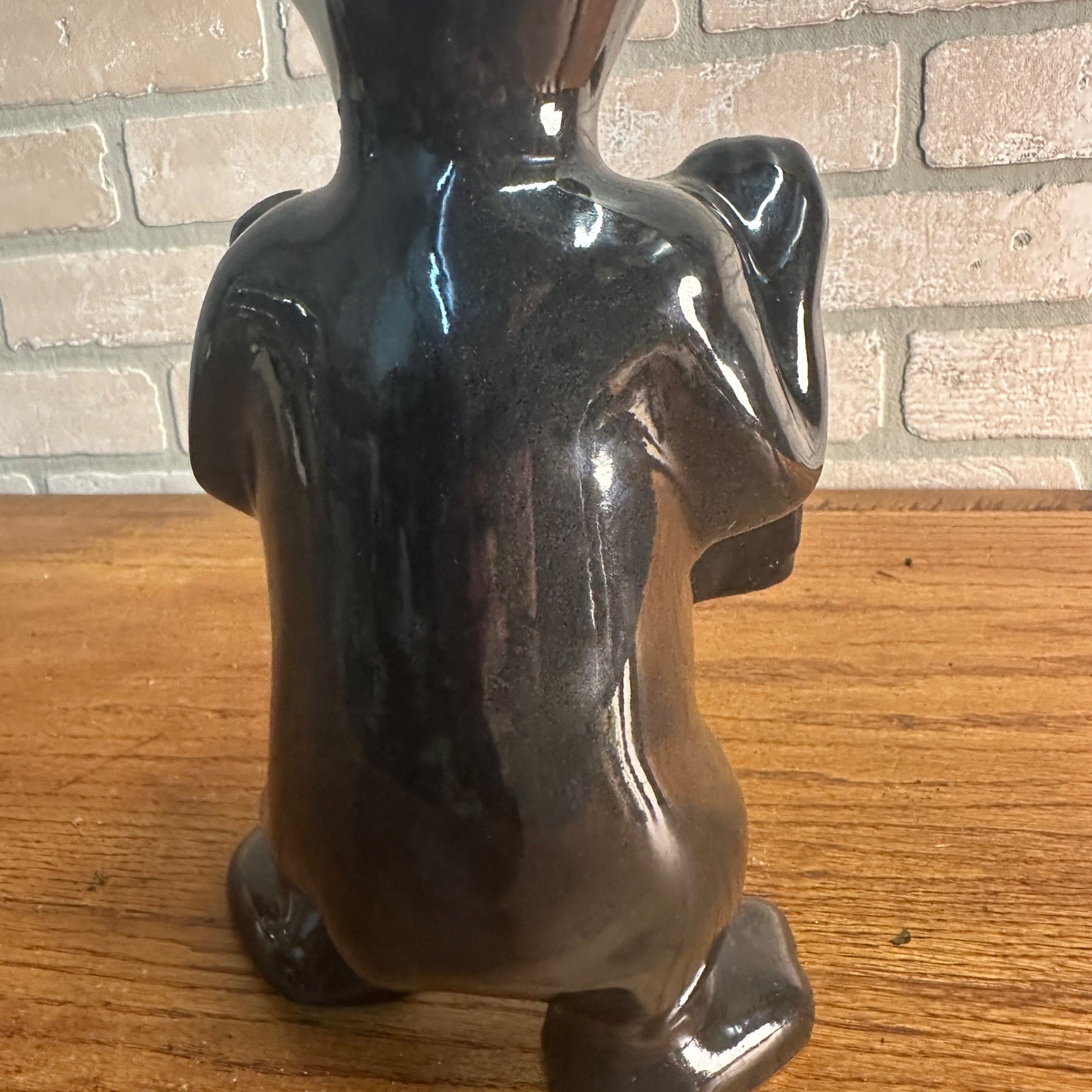 Rare Vintage 1950s Red Wing Pottery Hamm's Beer Bear Figural Ceramic Coin Bank 11.5"