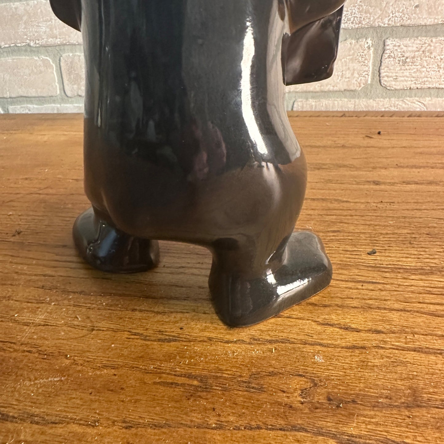 Rare Vintage 1950s Red Wing Pottery Hamm's Beer Bear Figural Ceramic Coin Bank 11.5"