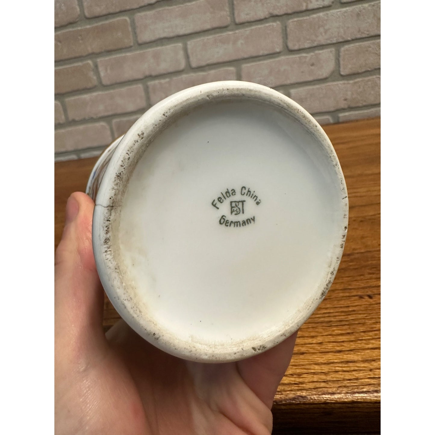 Antique Occupational Shaving Mug Freemasons Masonic Free Mason Felda Germany