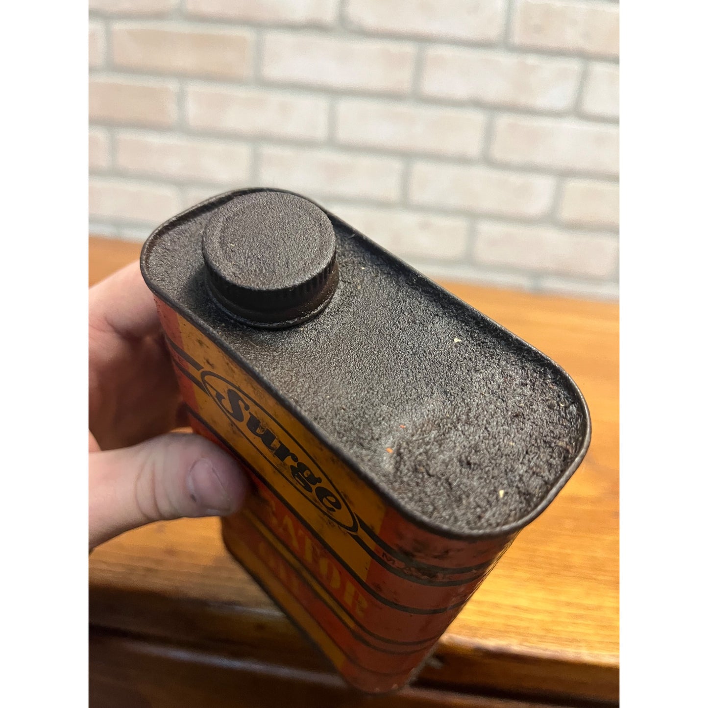 Vintage Surge Pulsator Oil 1 Pint Empty Can Farm Advertising Dairy Babson Bros Chicago