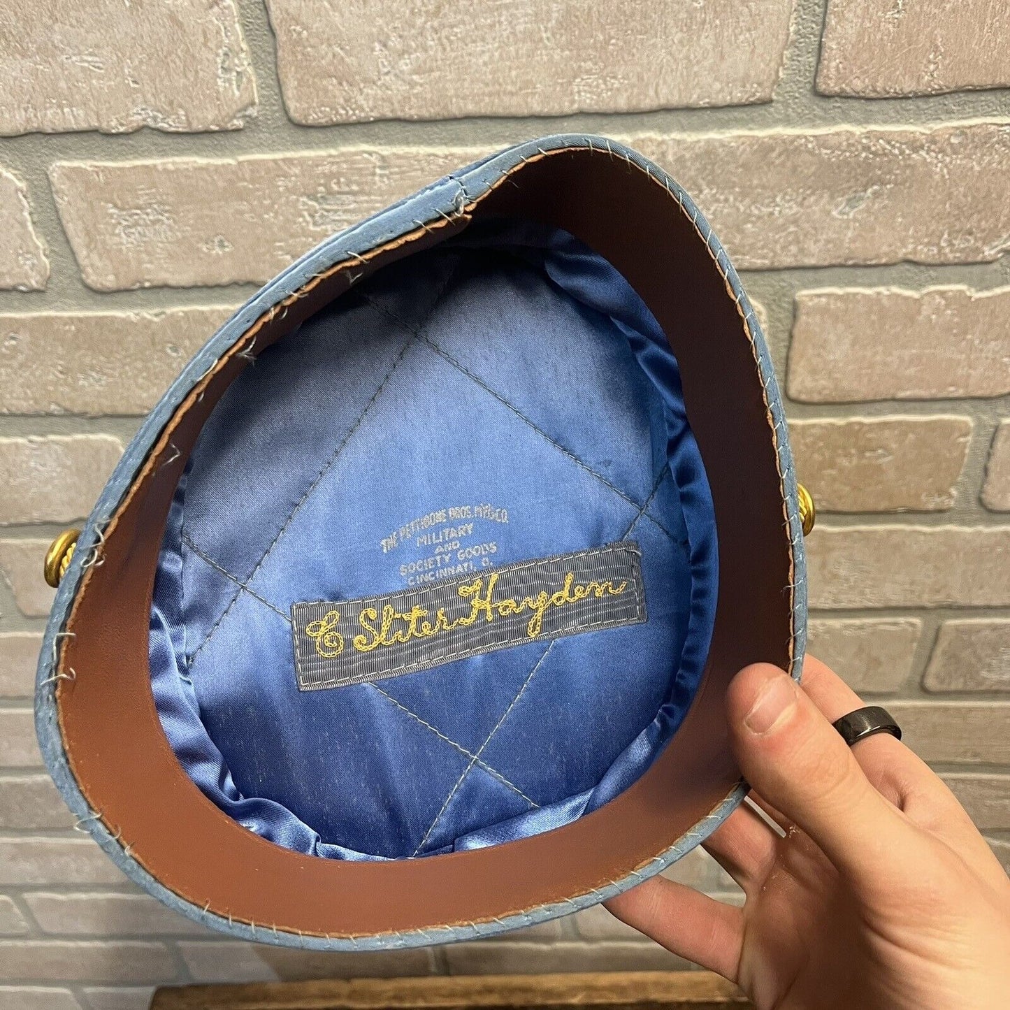 Vintage Masonic 50 Years Scottish Rite Light Blue Prayer Ritual Uniform Cap