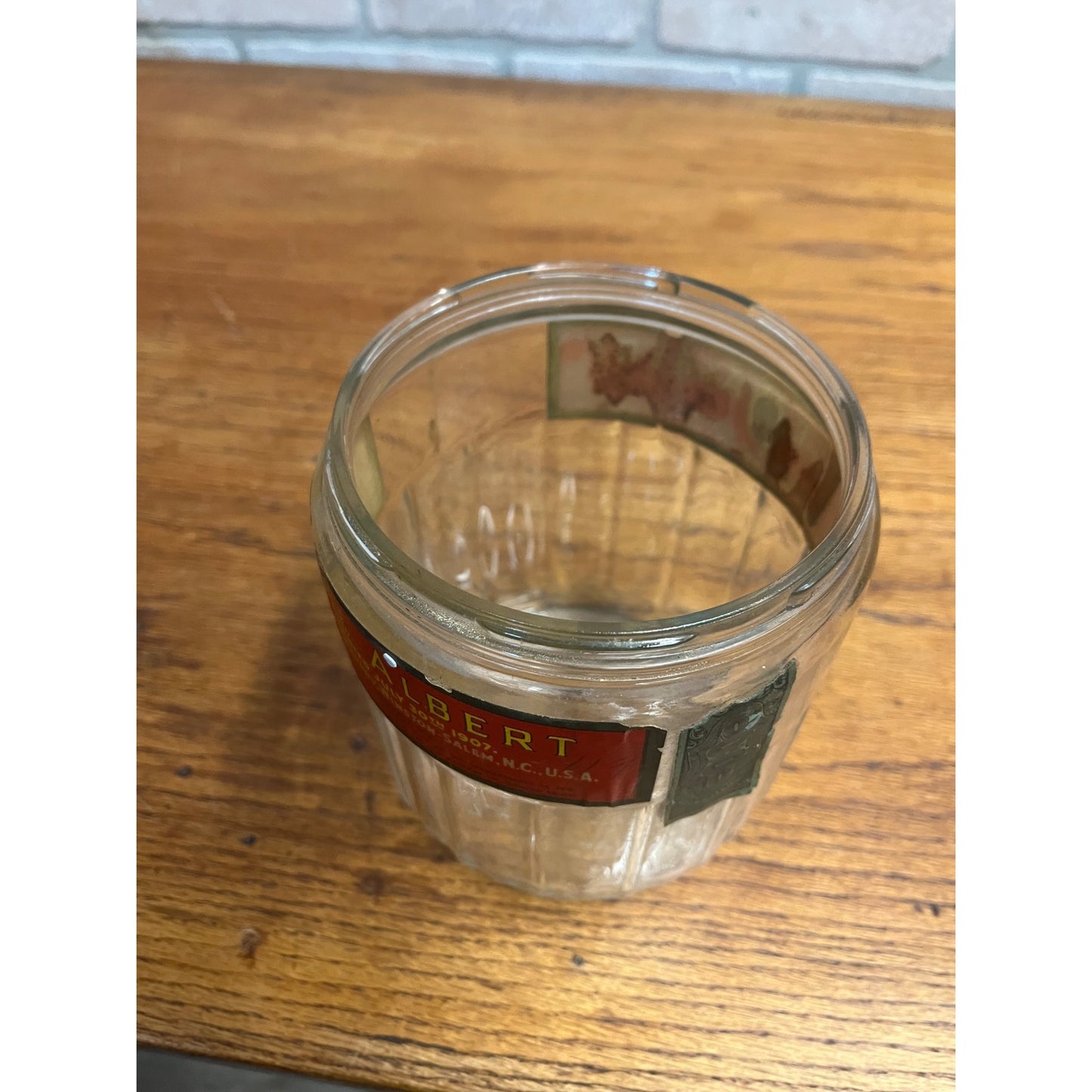 Antique Prince Albert Tobacco Glass Humidor Jar General Store Advertising