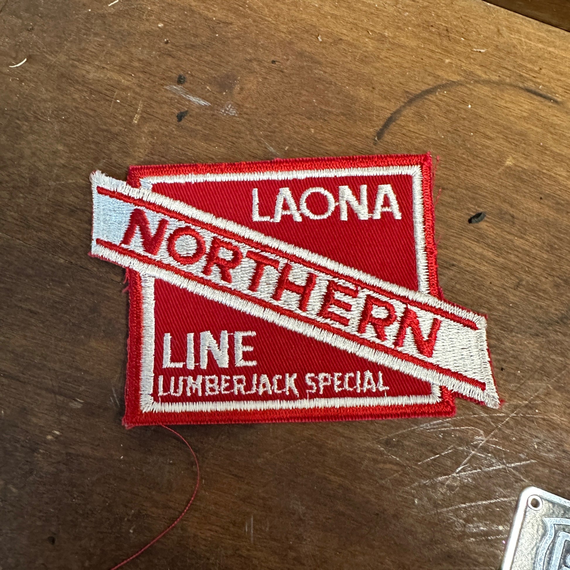 Laona Nothern Line Lumberjack Special Embroidered Railroad Patch Hat Coat