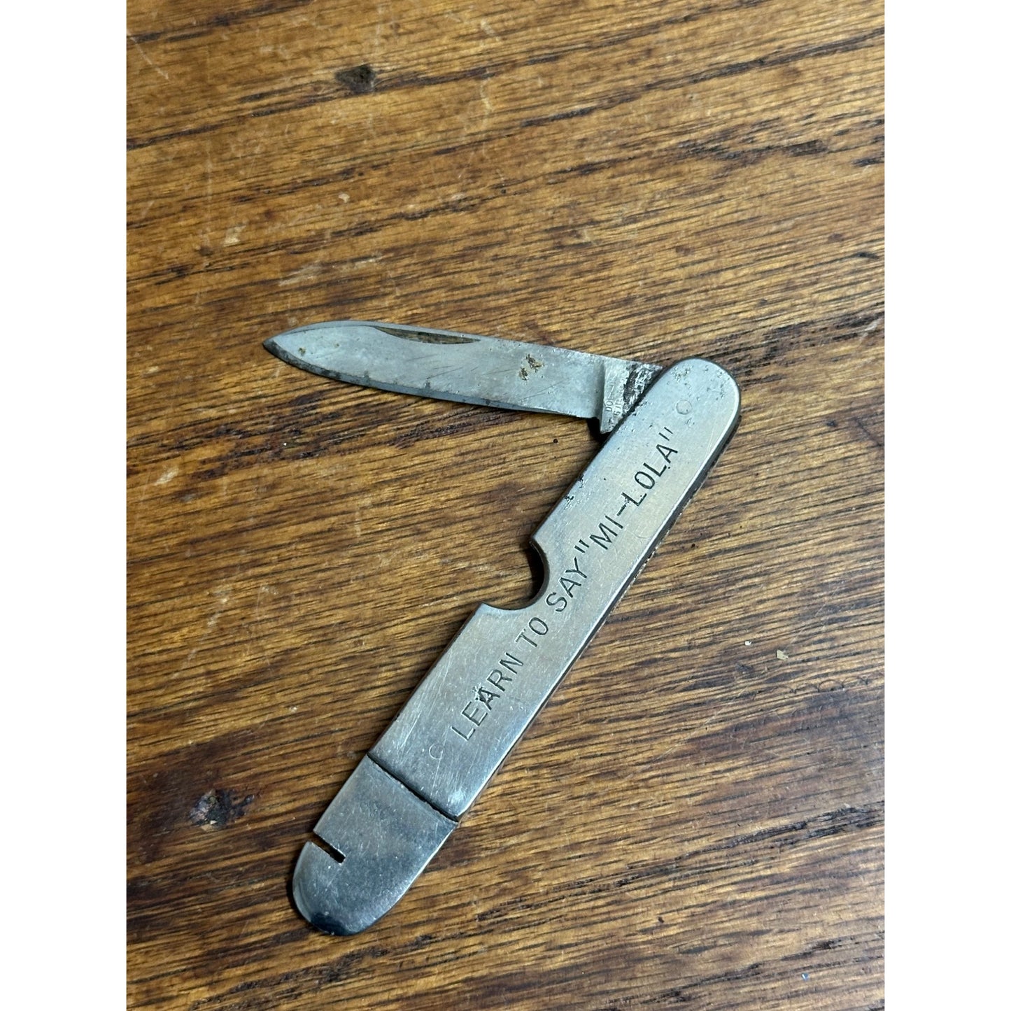 Vintage Mi Lola Cigar Co Milwaukee Pocket Cigar Cutter Pocket Knife Advertising