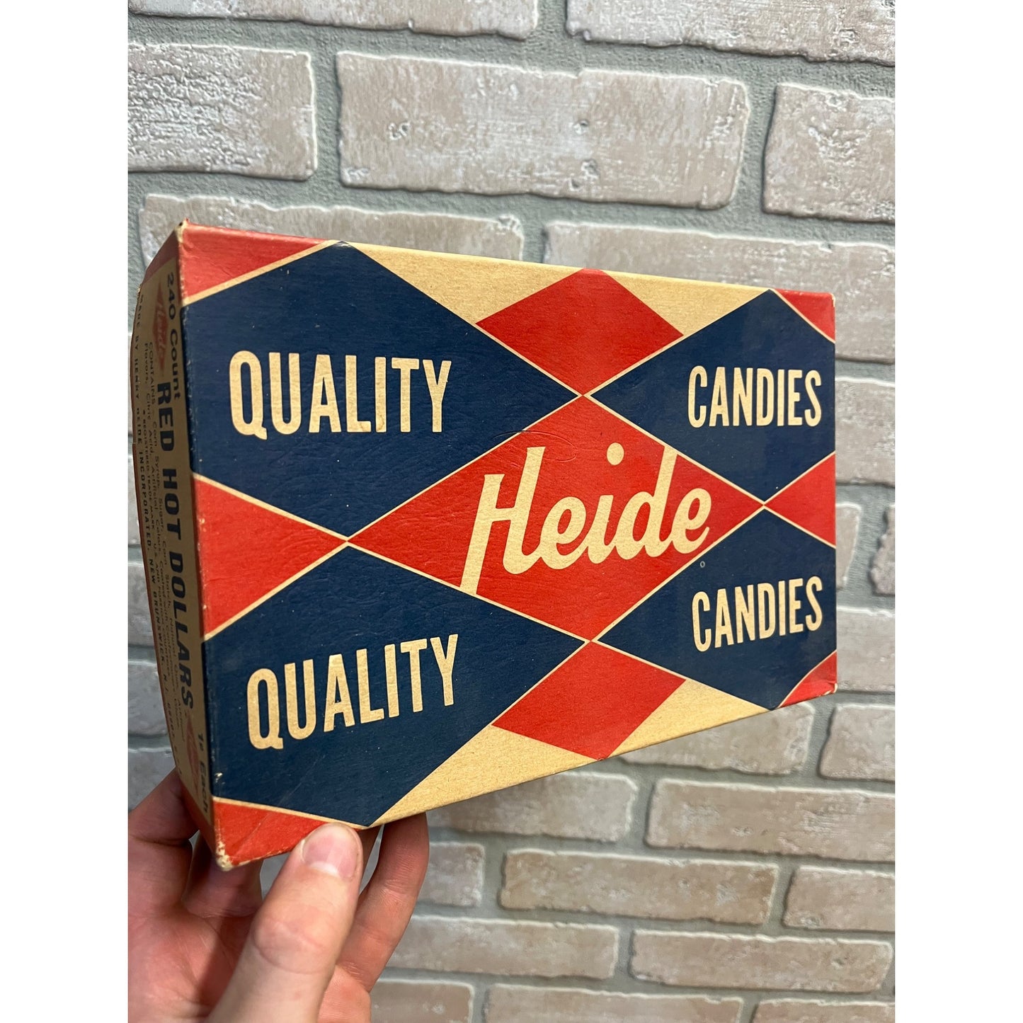 Vintage Heide Candies Red Hot Candy Bar Empty Cardboard Store Display Box
