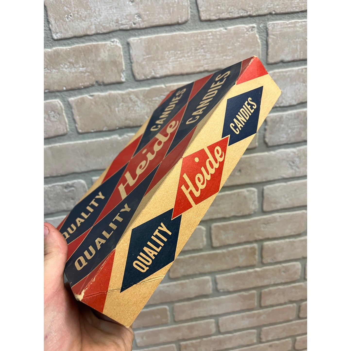 Vintage Heide Candies Red Hot Candy Bar Empty Cardboard Store Display Box